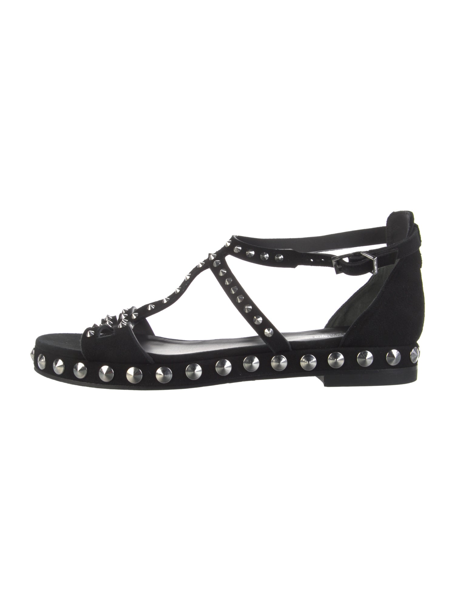 Zadig & Voltaire Suede Studded Accents Gladiator Sandals