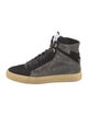 Zadig & Voltaire Suede Colorblock Pattern Sneakers