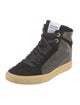 Zadig & Voltaire Suede Colorblock Pattern Sneakers