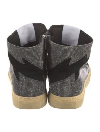 Zadig & Voltaire Suede Colorblock Pattern Sneakers