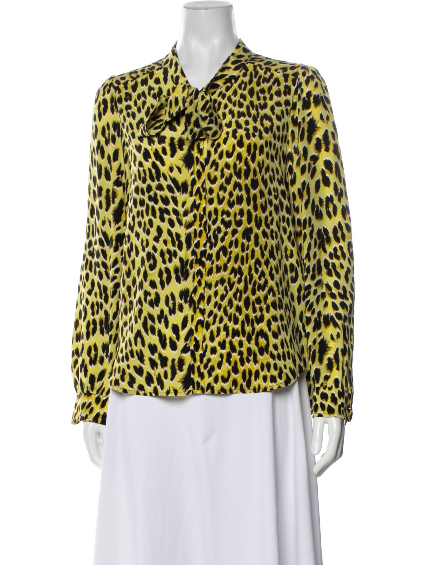 Zadig & Voltaire Silk Animal Print Button-Up Top