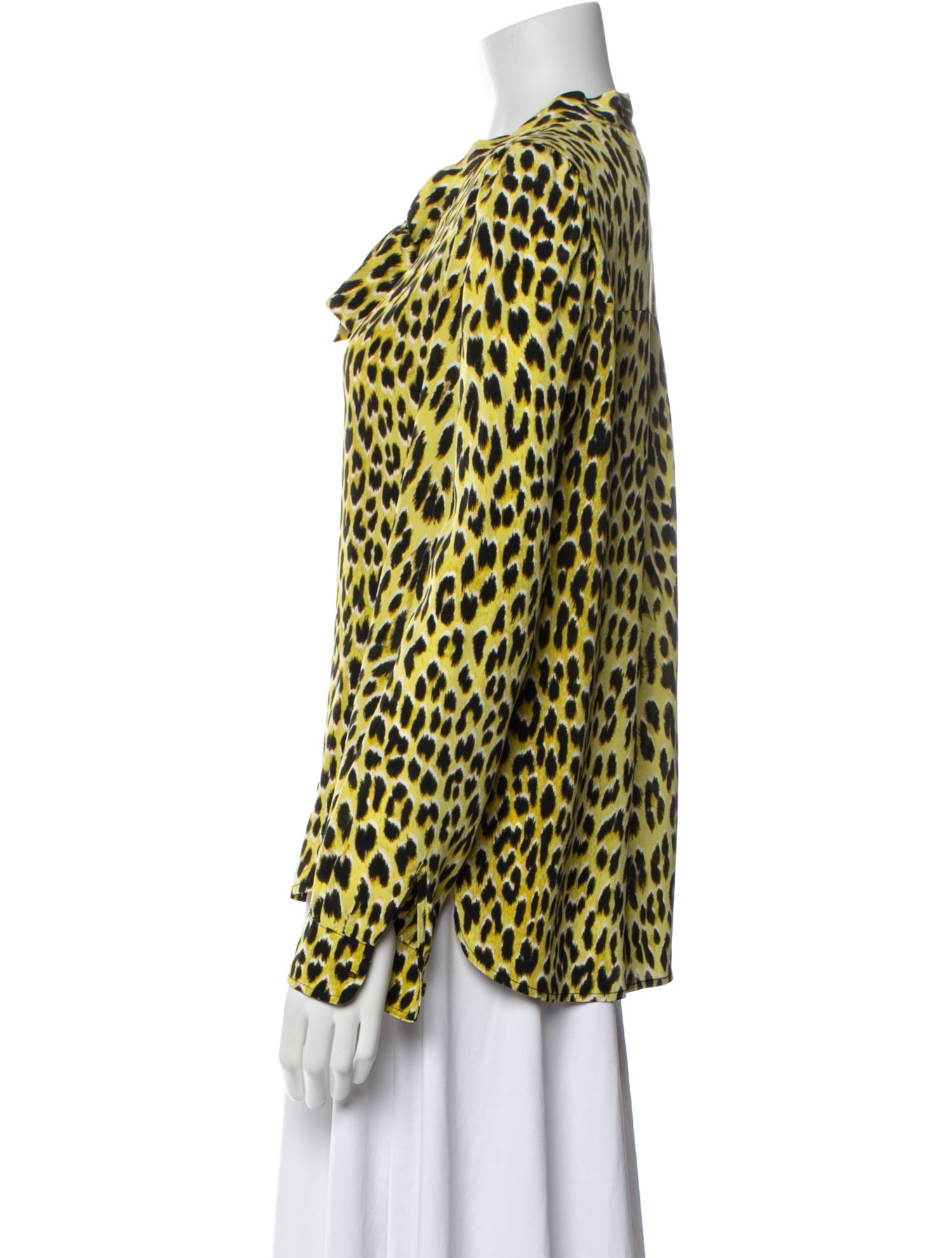 Zadig & Voltaire Silk Animal Print Button-Up Top