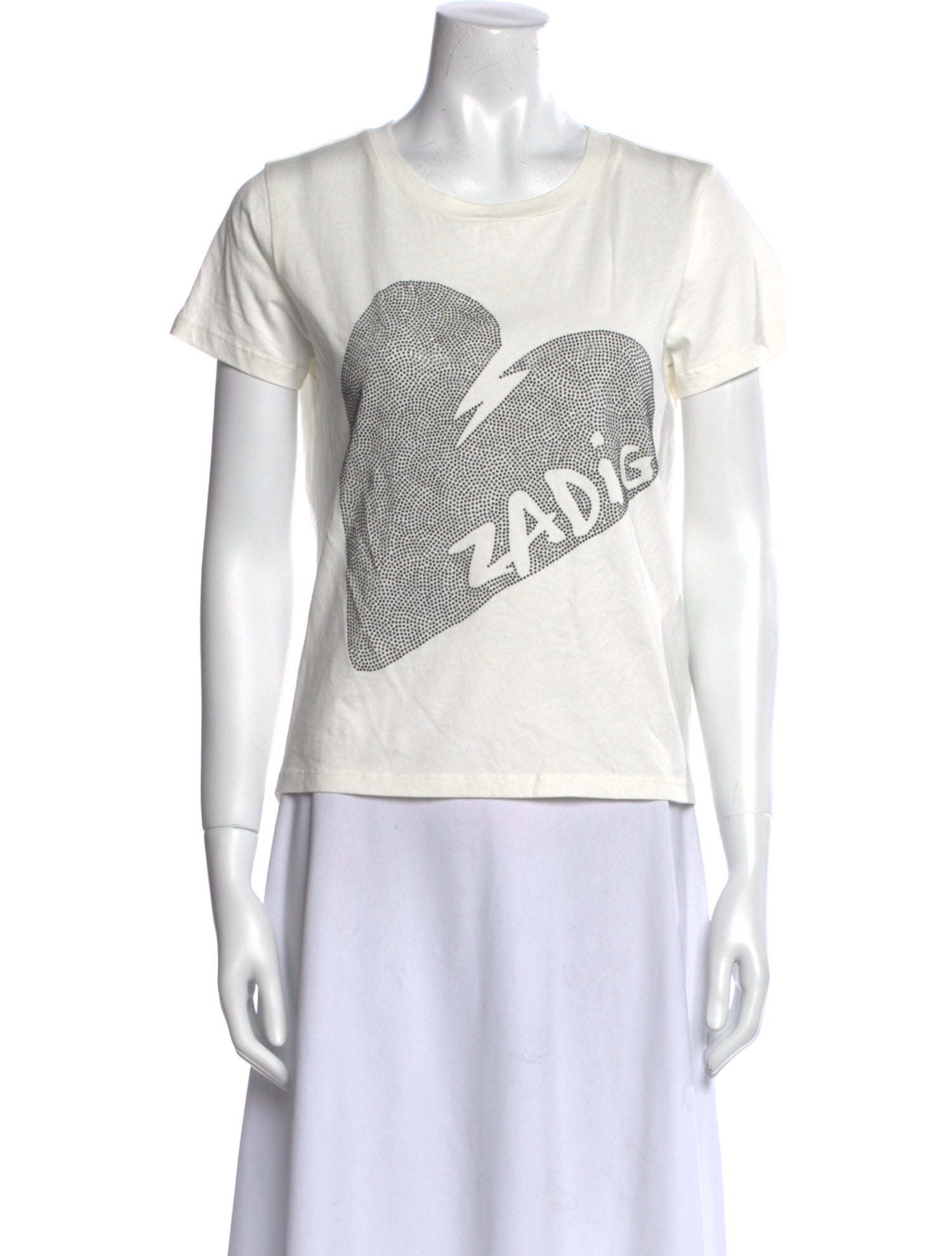 Zadig & Voltaire Graphic Print Crew Neck T-Shirt w/ Tags