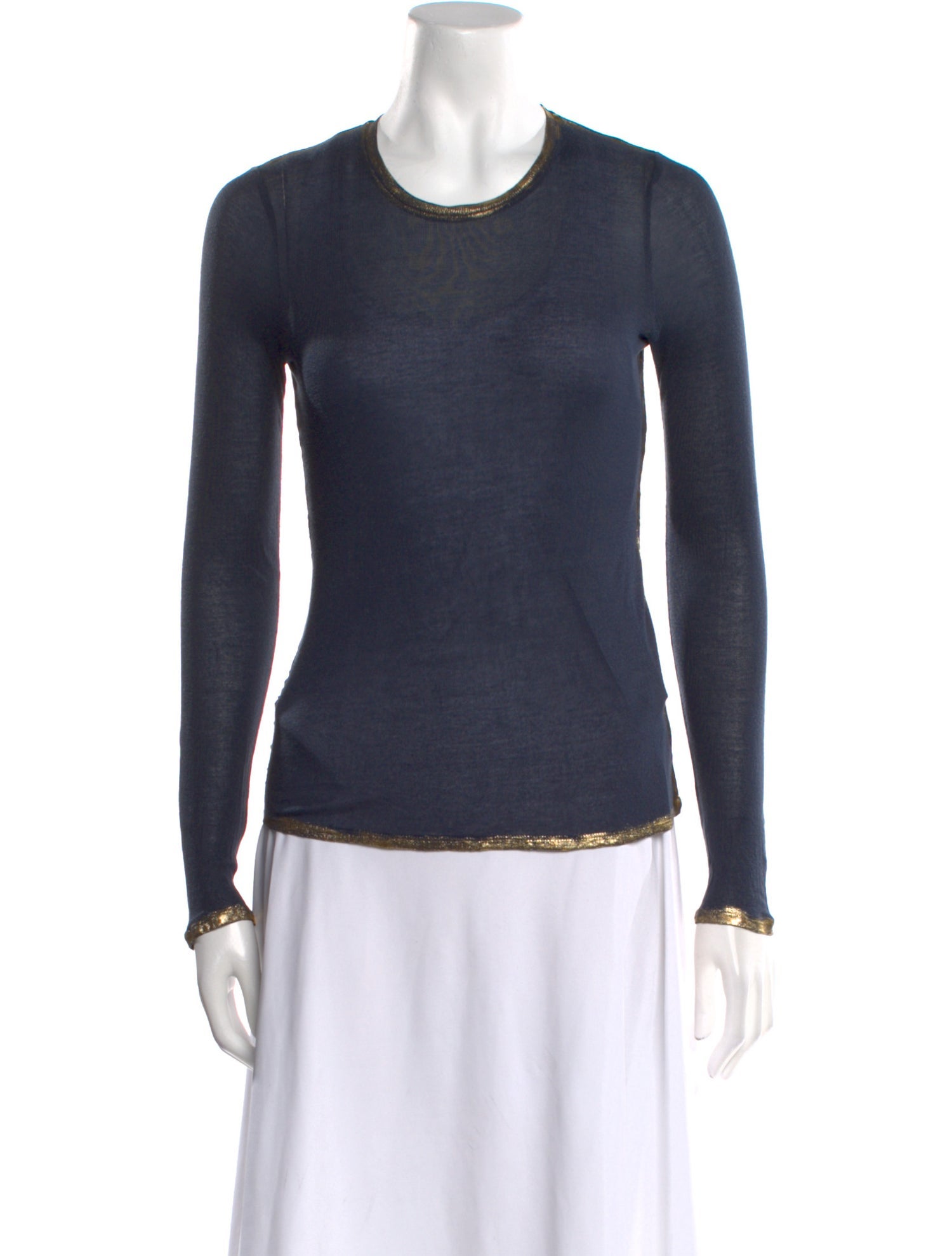 Zadig & Voltaire Scoop Neck Long Sleeve Top