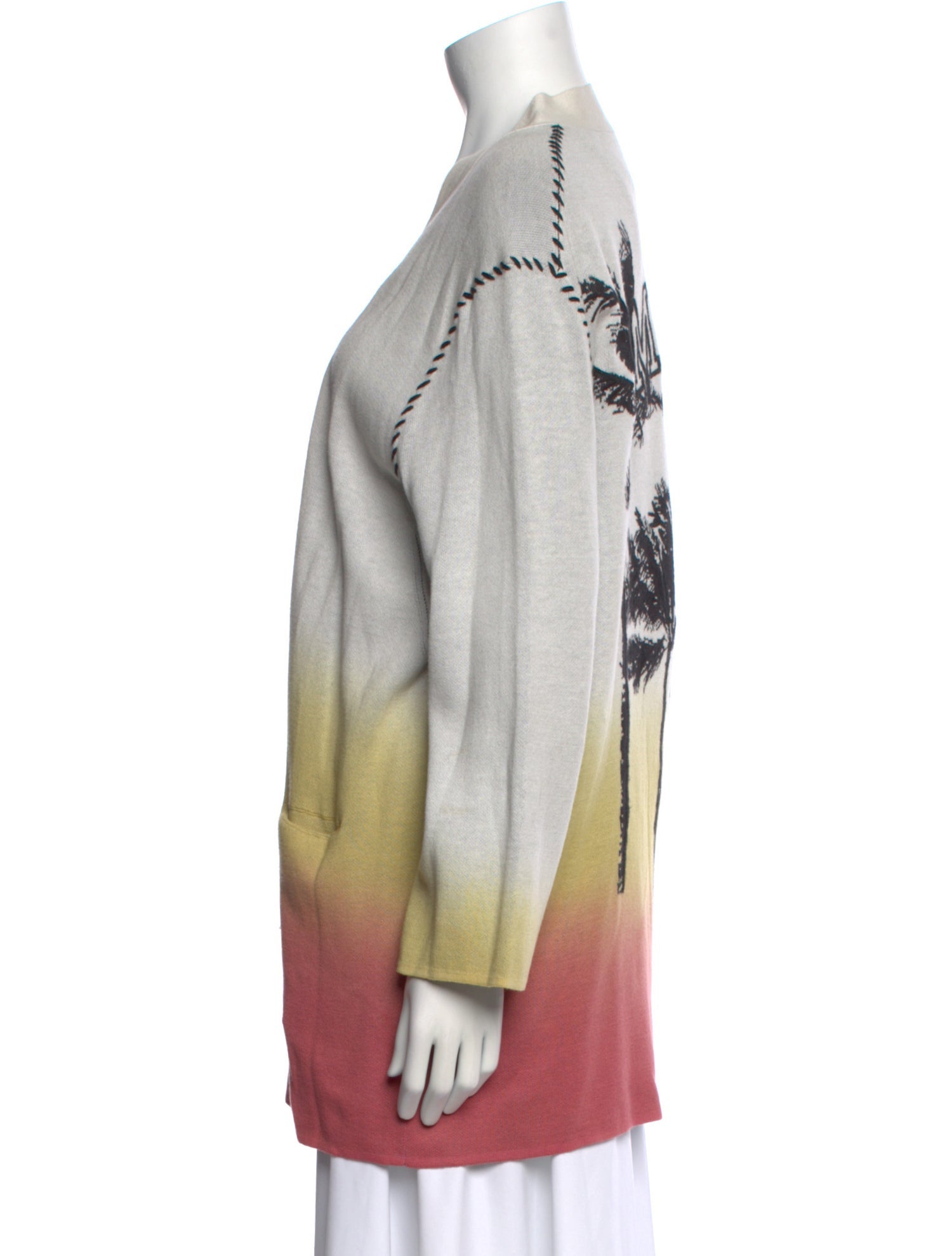 Zadig & Voltaire Tie-Dye Print V-Neck Sweater