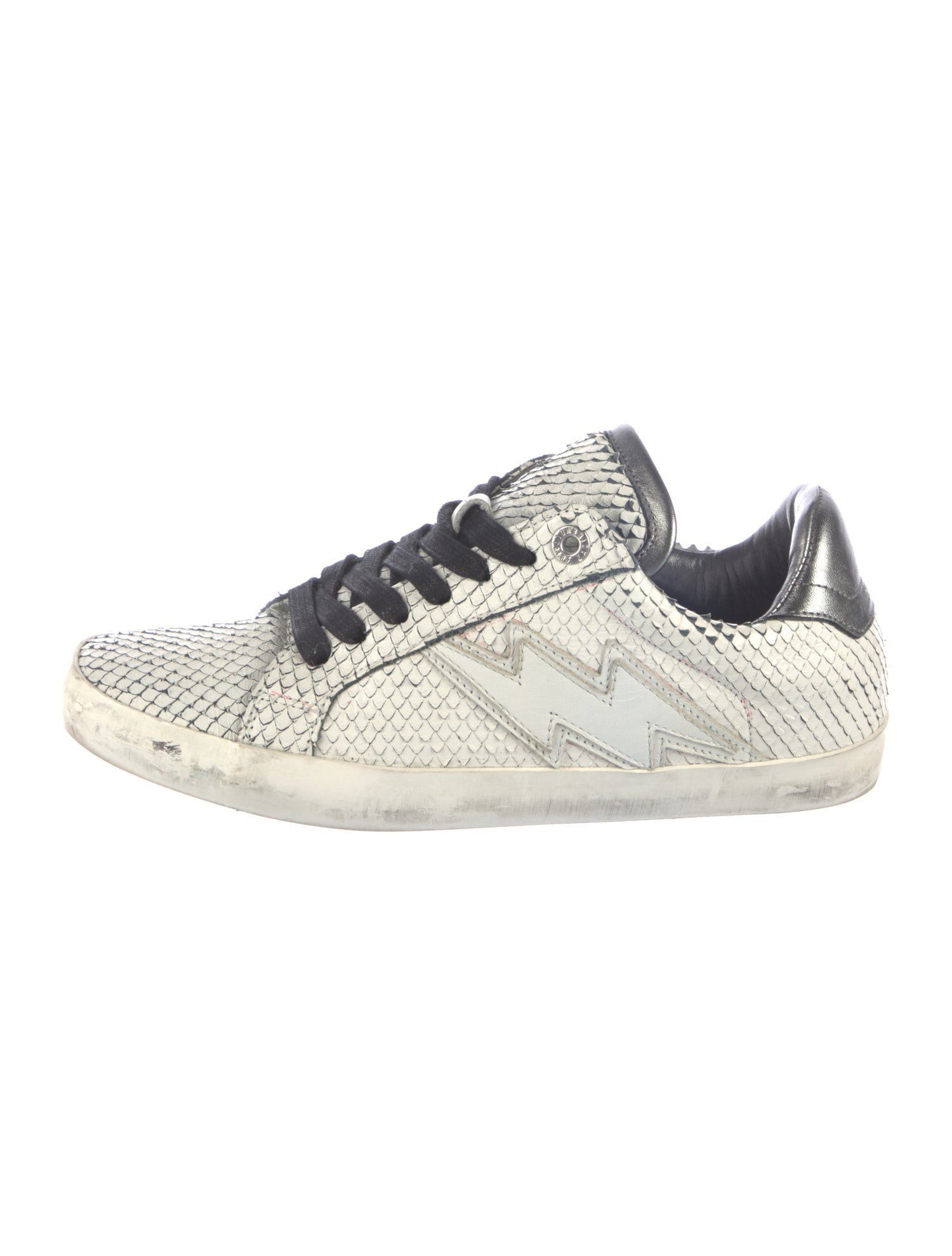 Zadig & Voltaire Leather Animal Print Sneakers