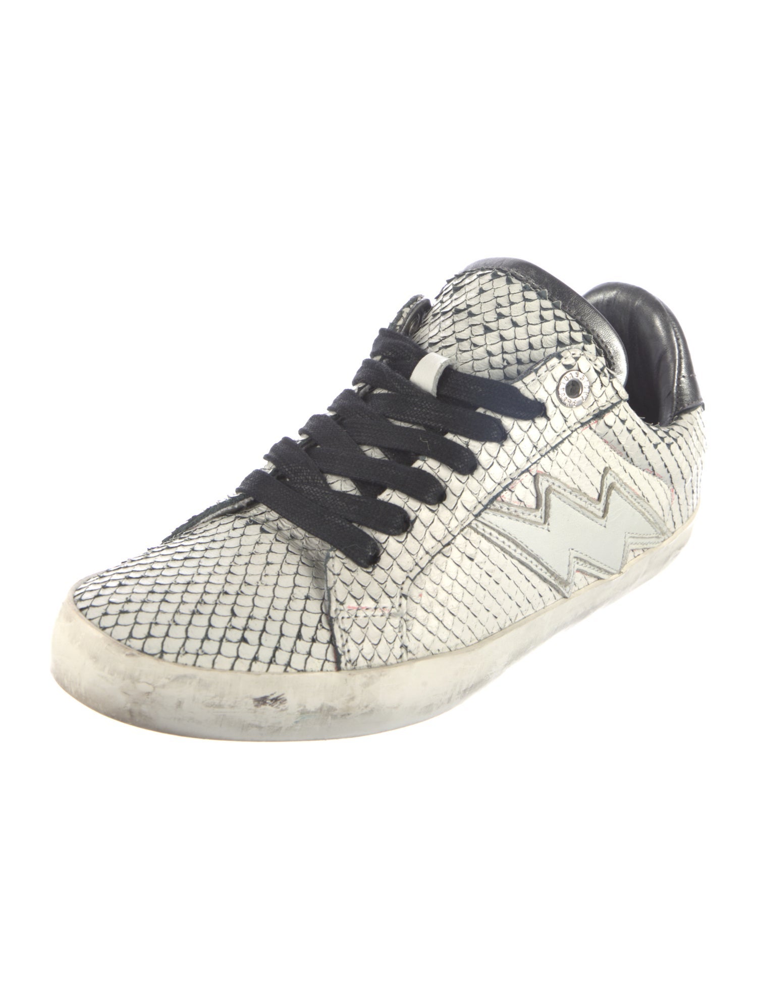 Zadig & Voltaire Leather Animal Print Sneakers