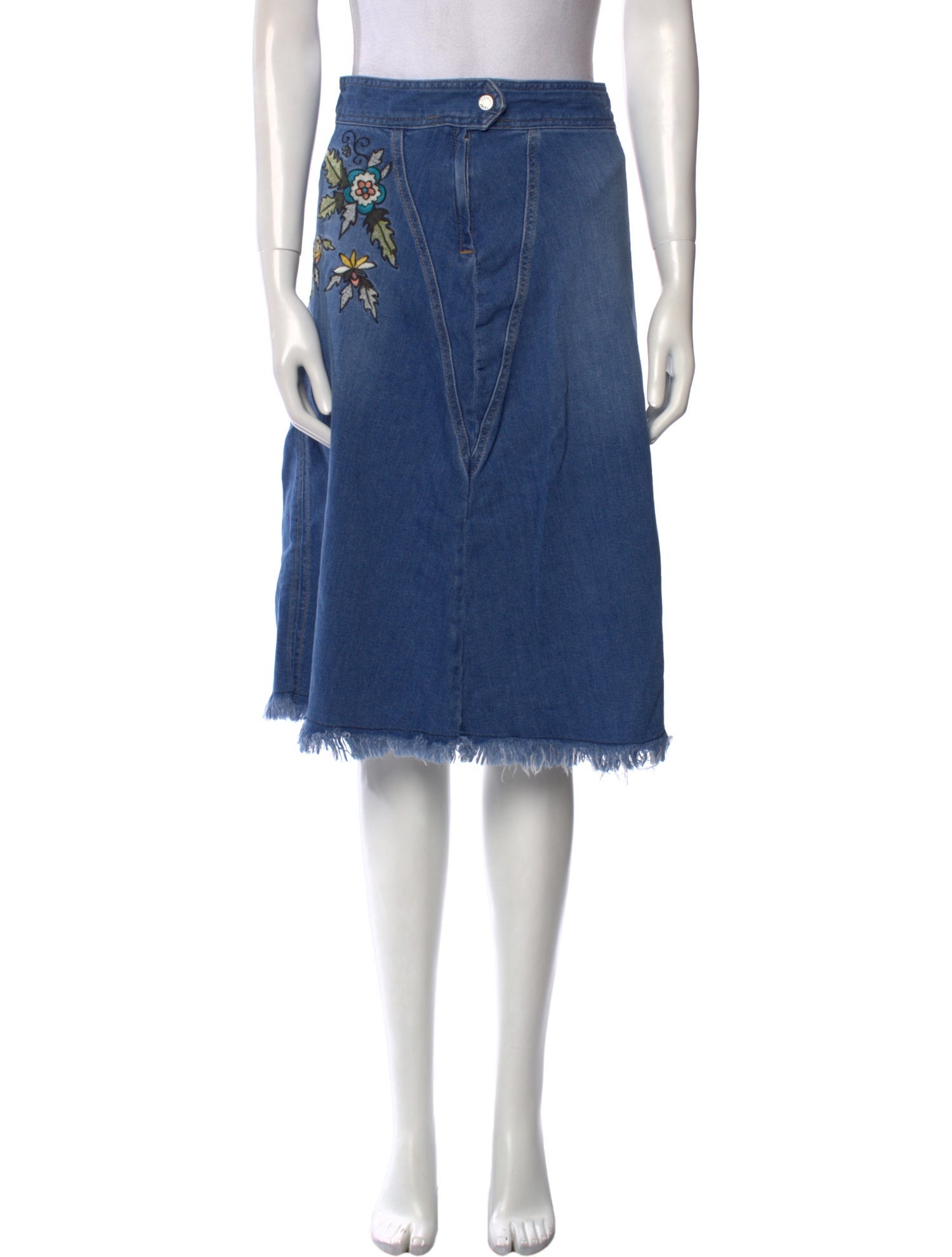 Zadig & Voltaire Embroidered Accent Knee-Length Skirt