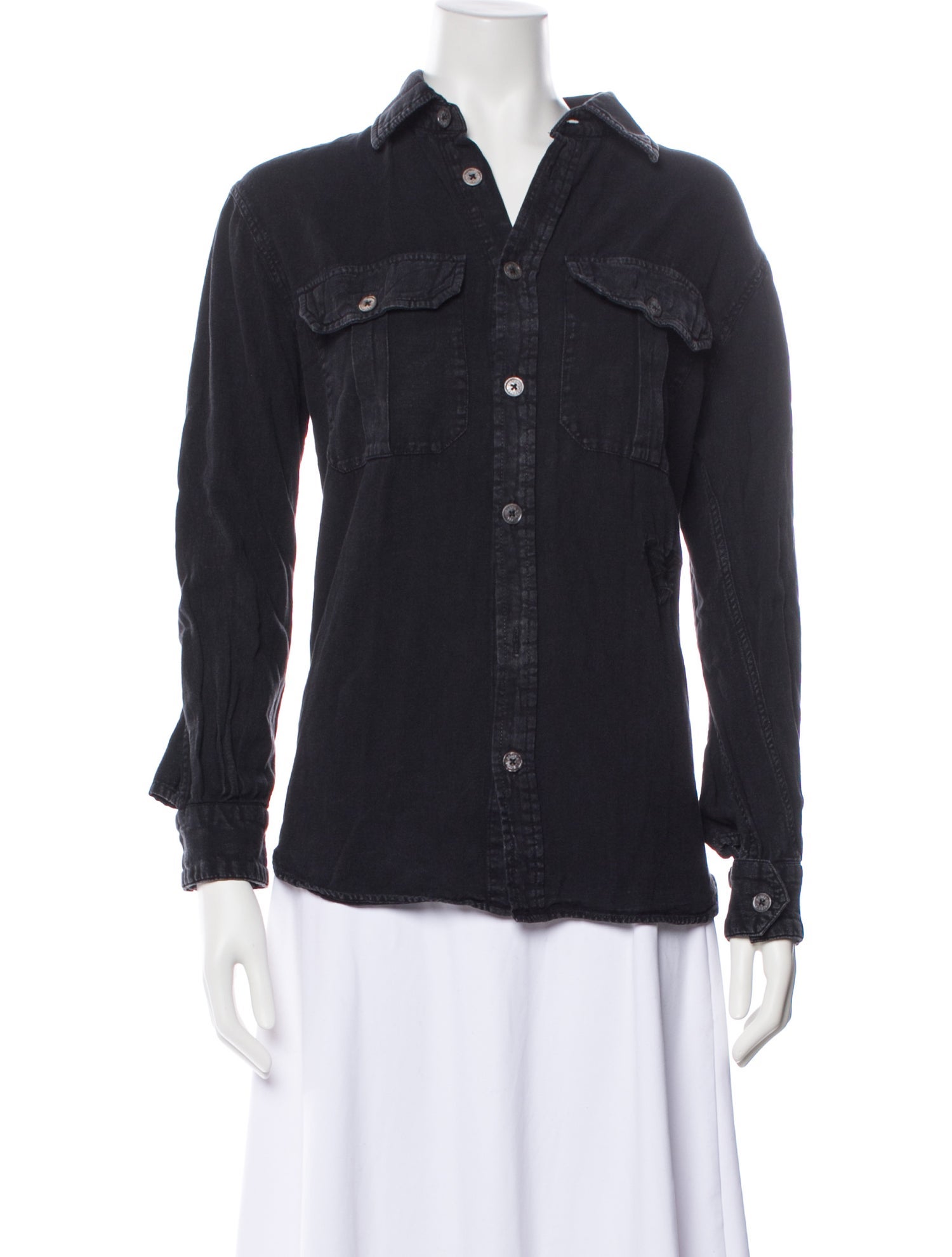 Zadig & Voltaire Long Sleeve Button-Up Top