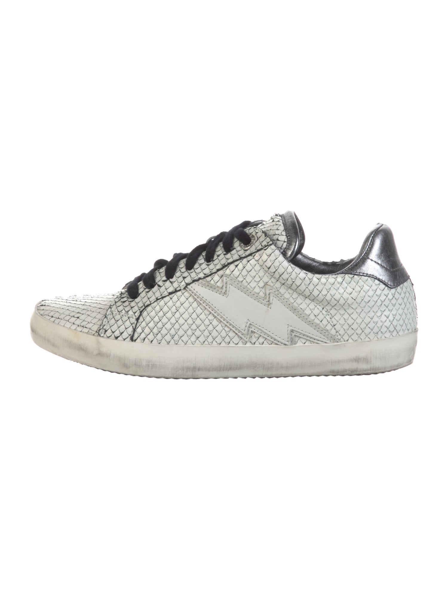 Zadig & Voltaire Leather Animal Print Sneakers