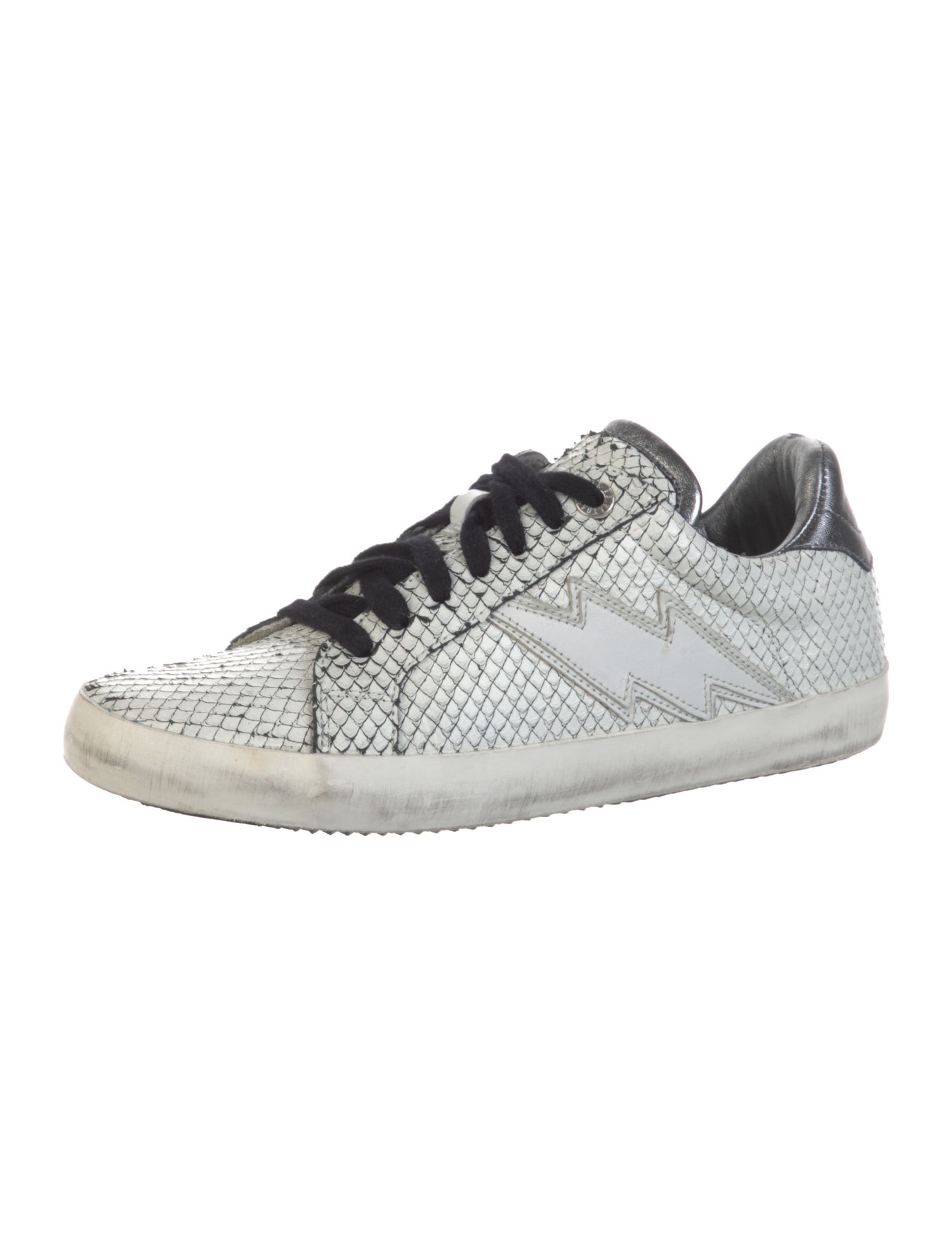 Zadig & Voltaire Leather Animal Print Sneakers