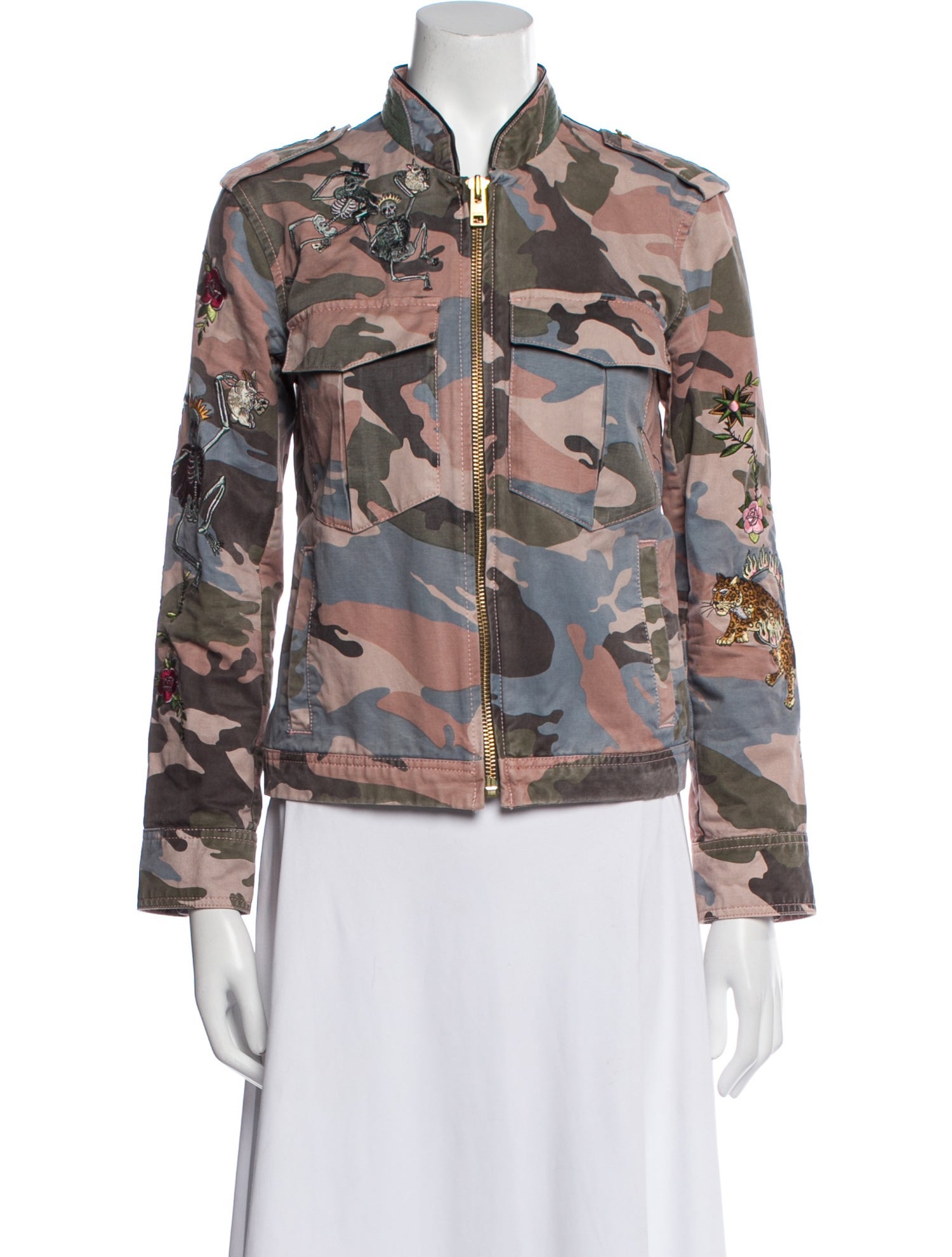 Zadig & Voltaire Camouflage Print Bomber Jacket