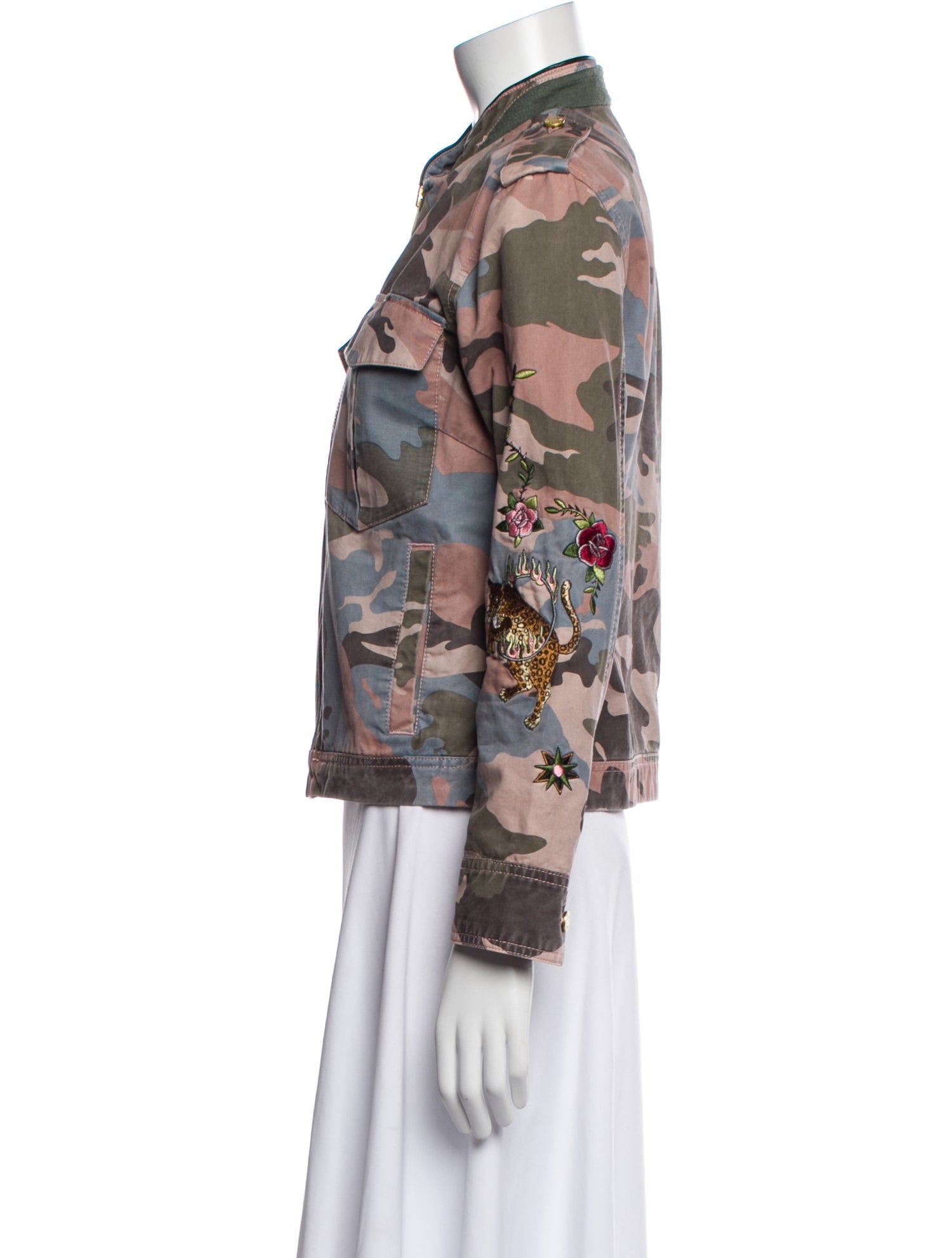 Zadig & Voltaire Camouflage Print Bomber Jacket