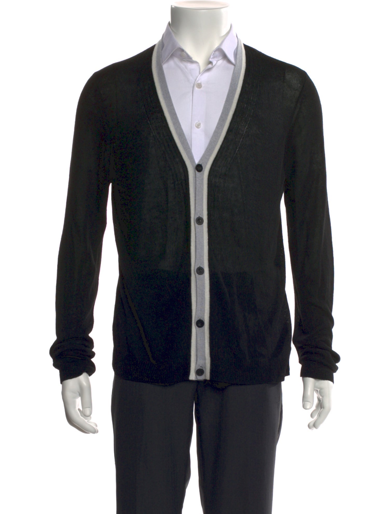 Zadig & Voltaire Colorblock Pattern V-Neck Cardigan