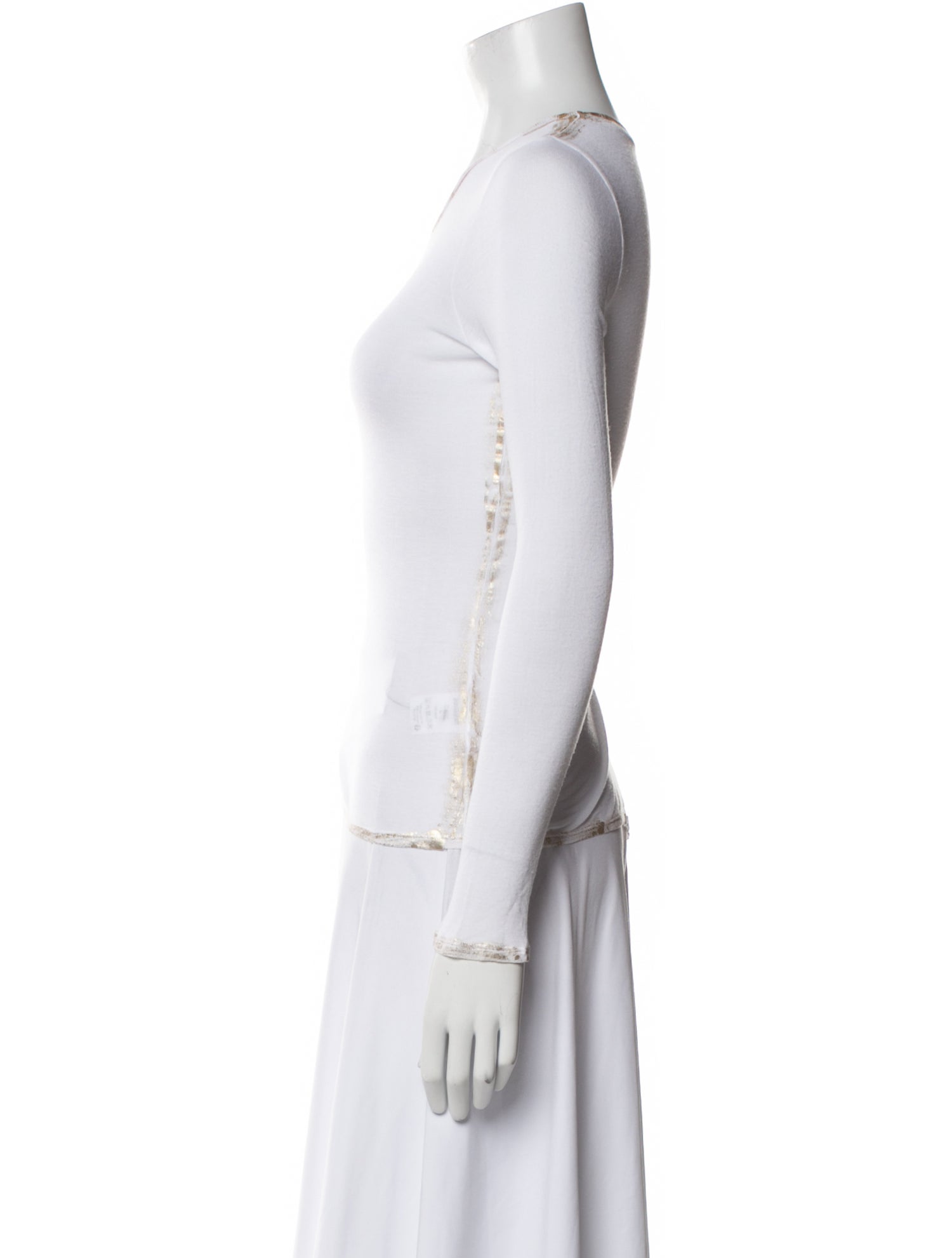 Zadig & Voltaire Scoop Neck Long Sleeve Top