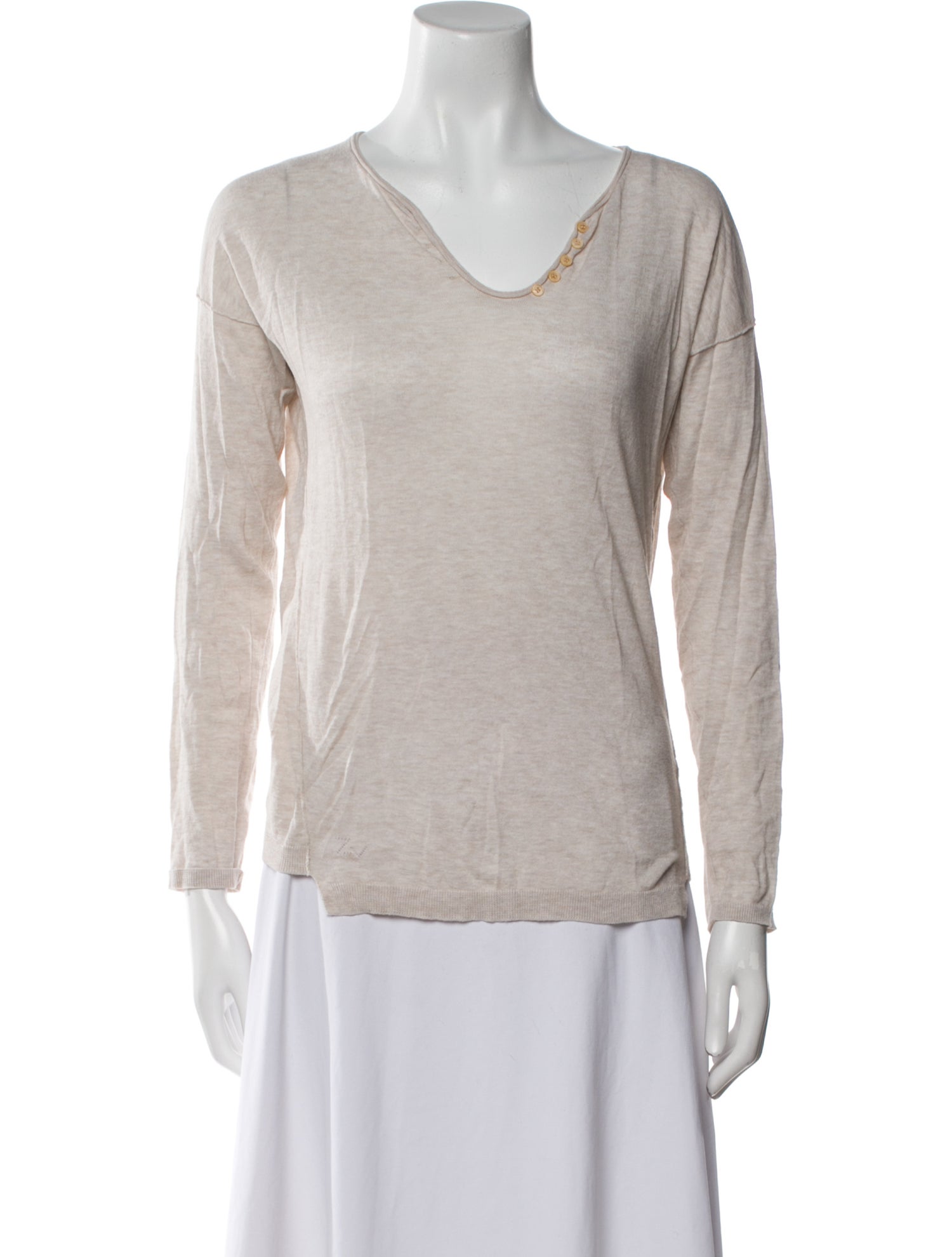 Zadig & Voltaire V-Neck Long Sleeve T-Shirt