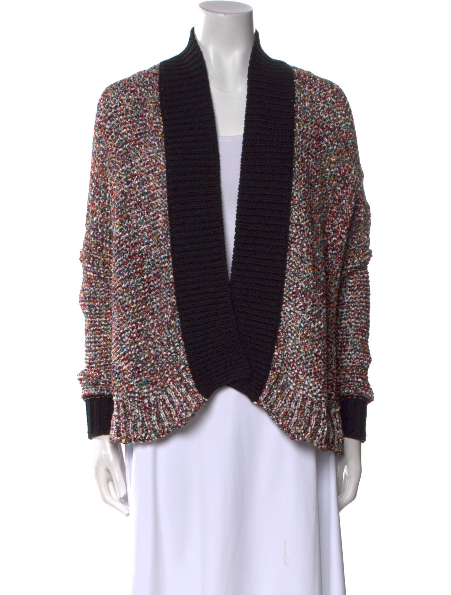 Zadig & Voltaire Colorblock Pattern Plunge Neckline Sweater