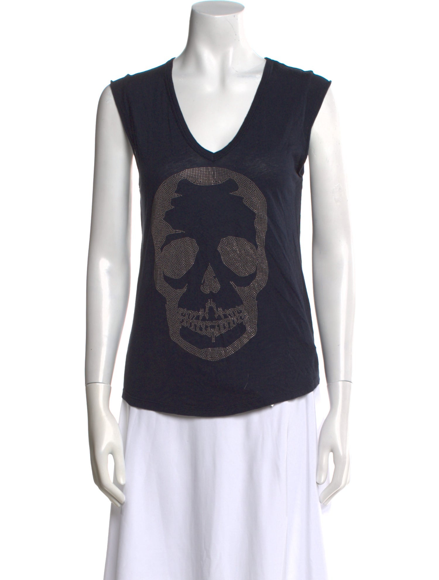 Zadig & Voltaire Graphic Print V-Neck Top