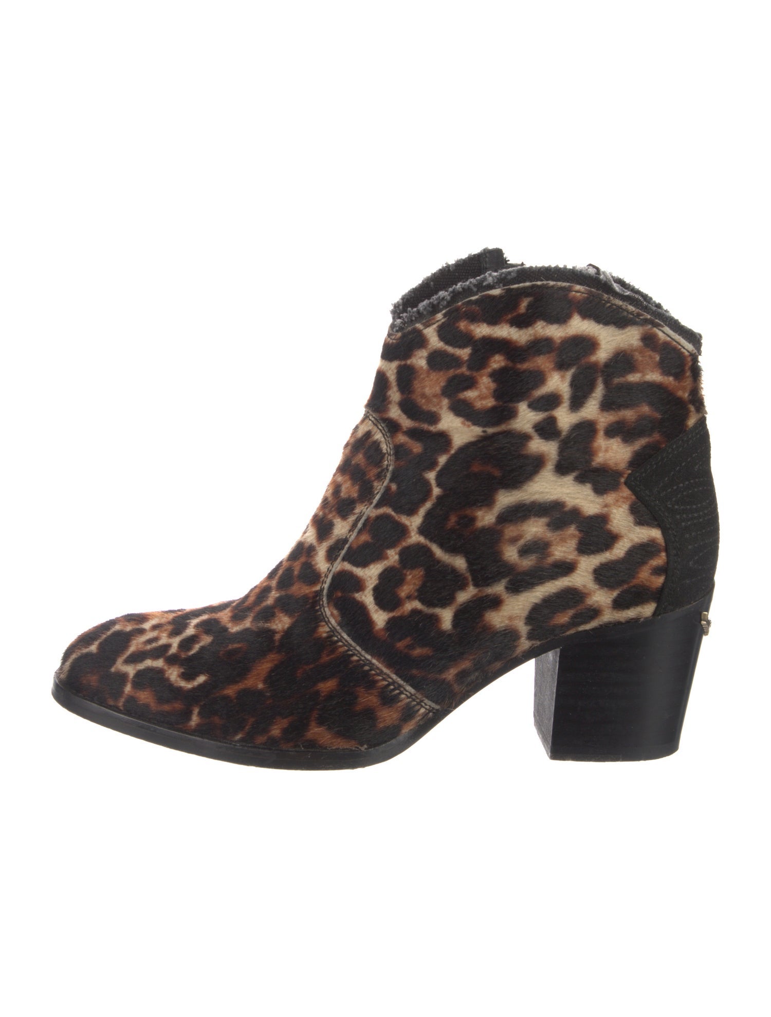 Zadig & Voltaire Ponyhair Animal Print Western Boots