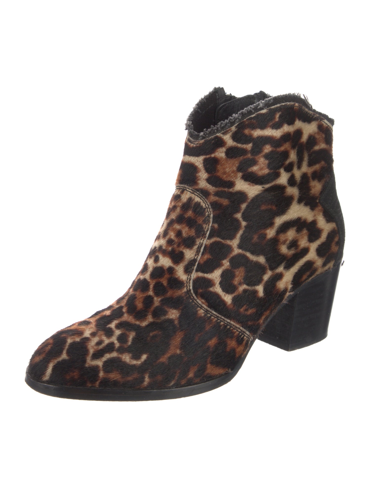 Zadig & Voltaire Ponyhair Animal Print Western Boots