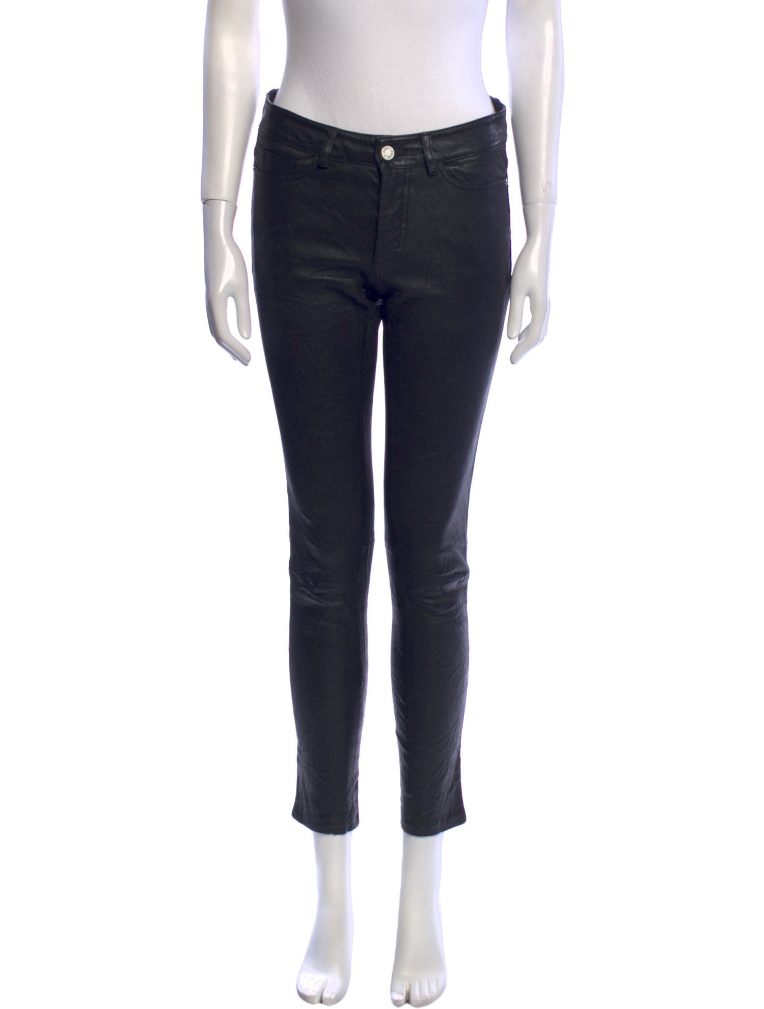 Zadig & Voltaire Lamb Leather Skinny Leg Pants
