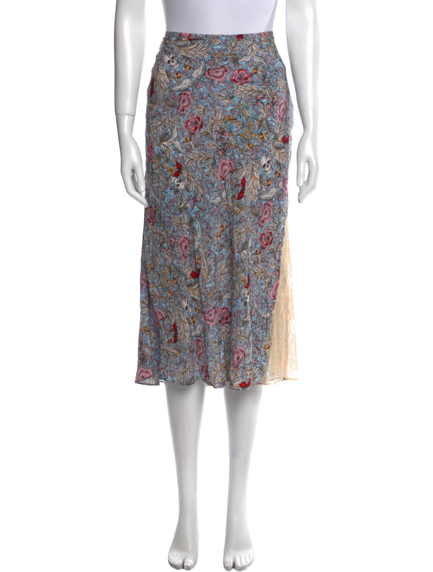 Zadig & Voltaire Floral Print Midi Length Skirt