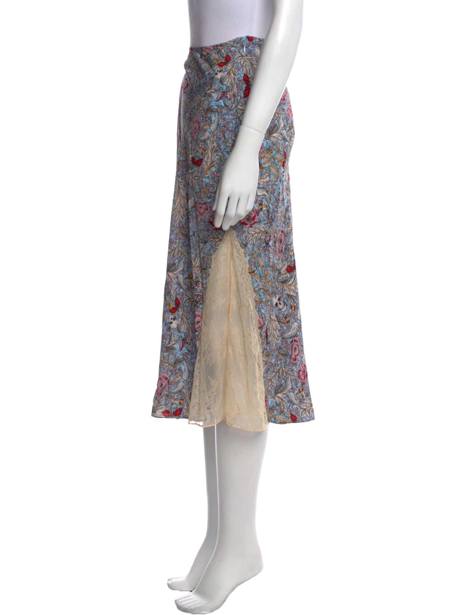 Zadig & Voltaire Floral Print Midi Length Skirt