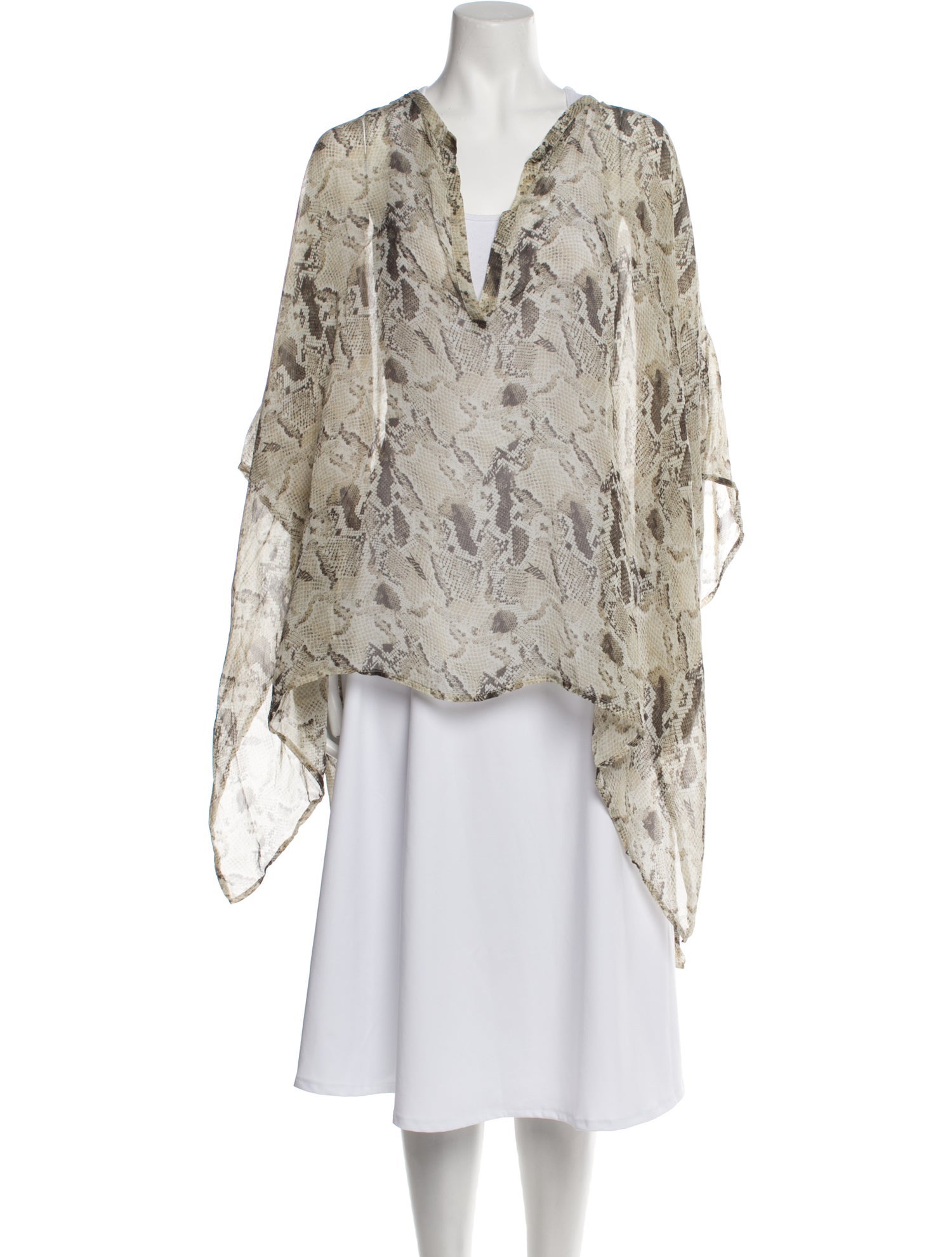 Zadig & Voltaire Animal Print V-Neck Blouse