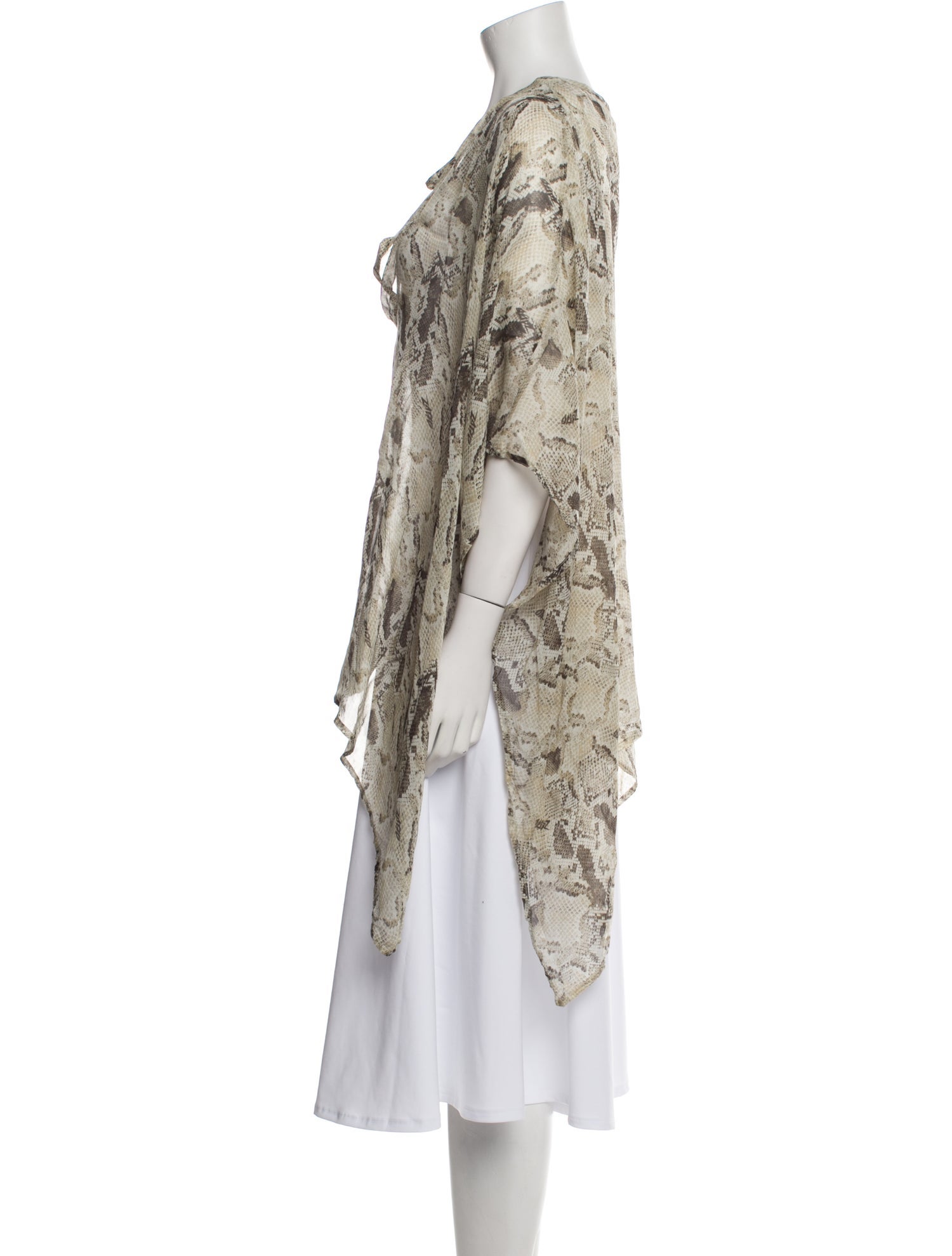 Zadig & Voltaire Animal Print V-Neck Blouse