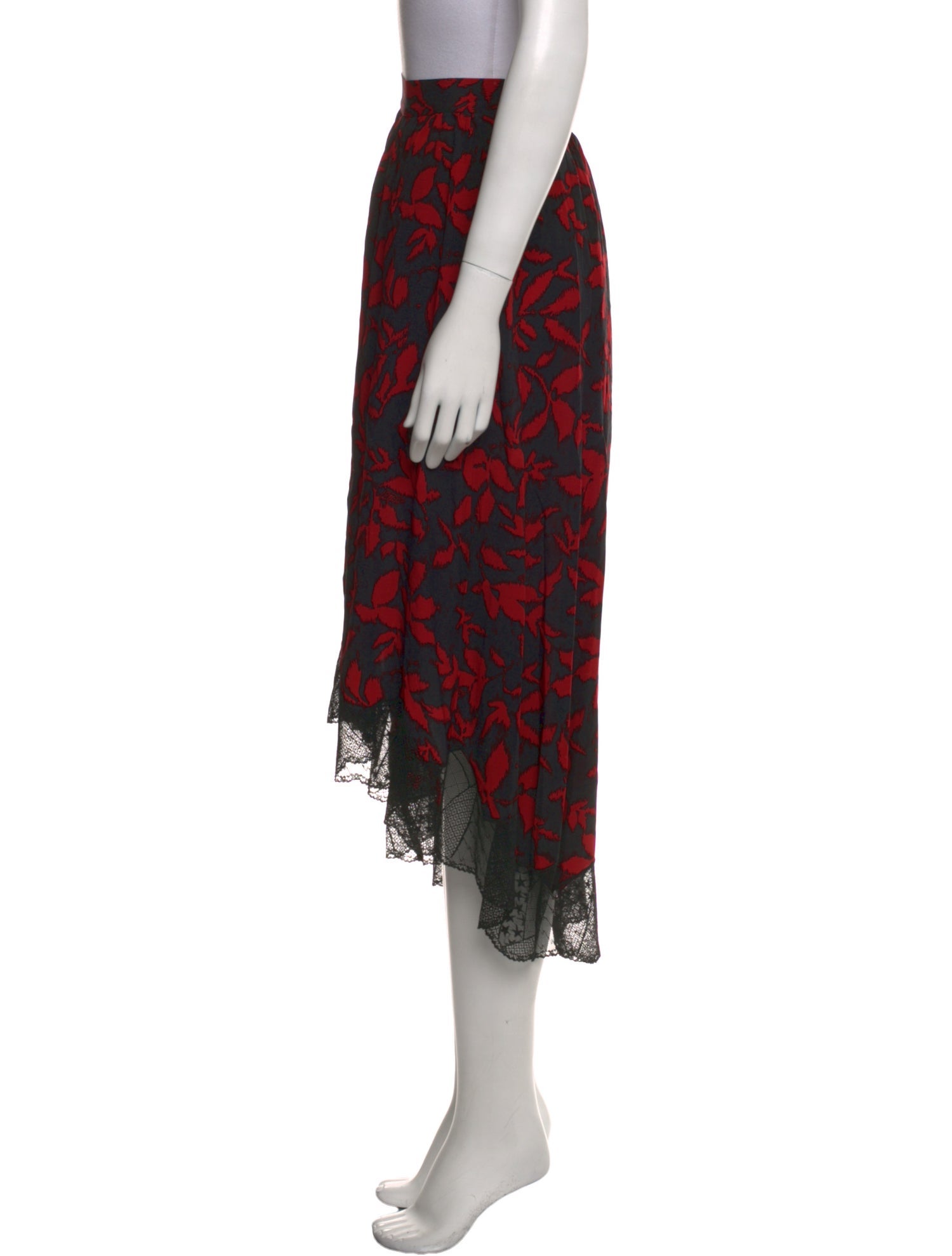 Zadig & Voltaire Floral Print Midi Length Skirt
