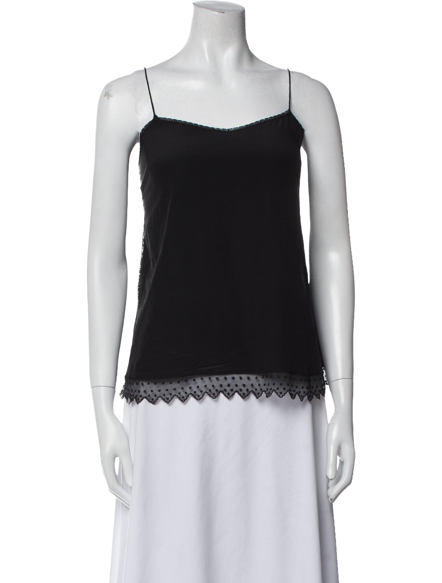 Zadig & Voltaire Silk Lace Trim Embellishment Pajamas