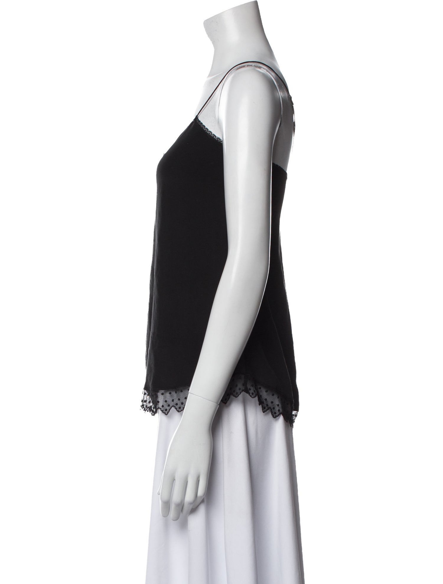 Zadig & Voltaire Silk Lace Trim Embellishment Pajamas