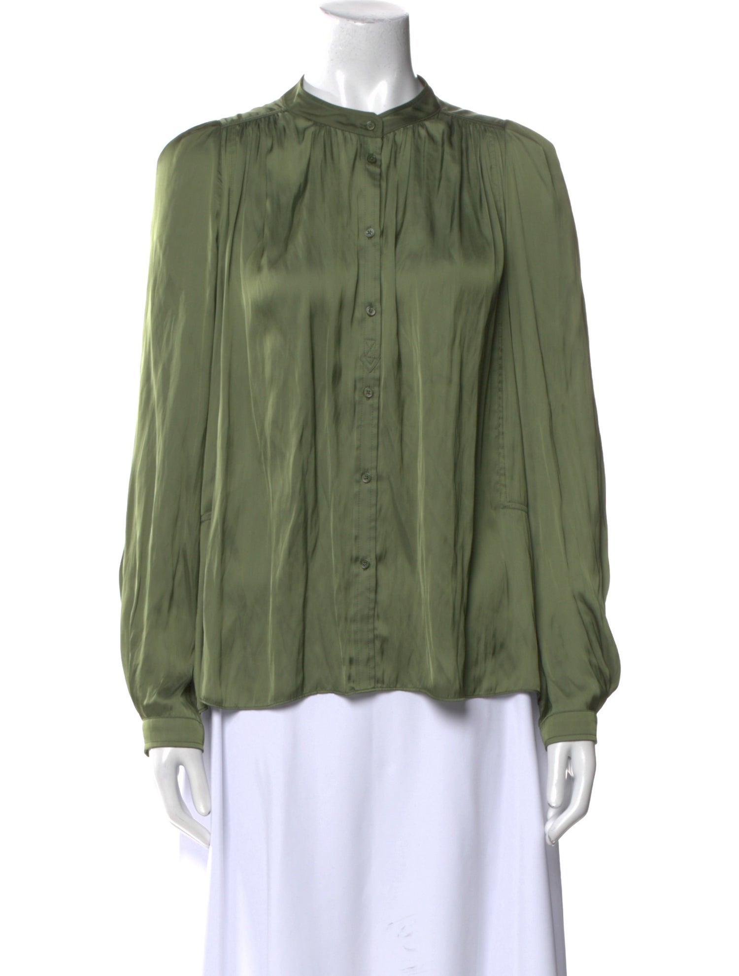 Zadig & Voltaire Mock Neck Long Sleeve Blouse