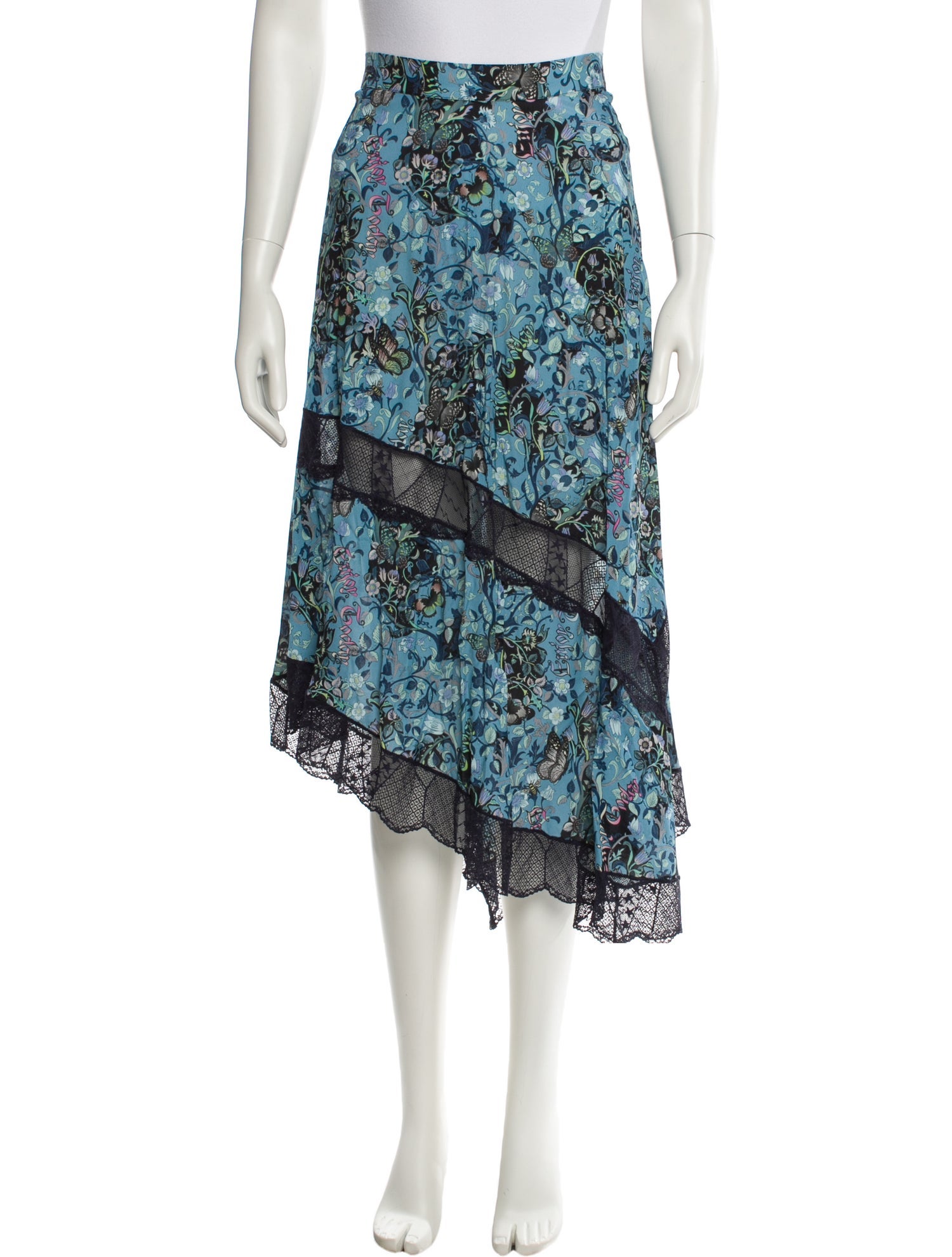 Zadig & Voltaire Floral Print Midi Length Skirt