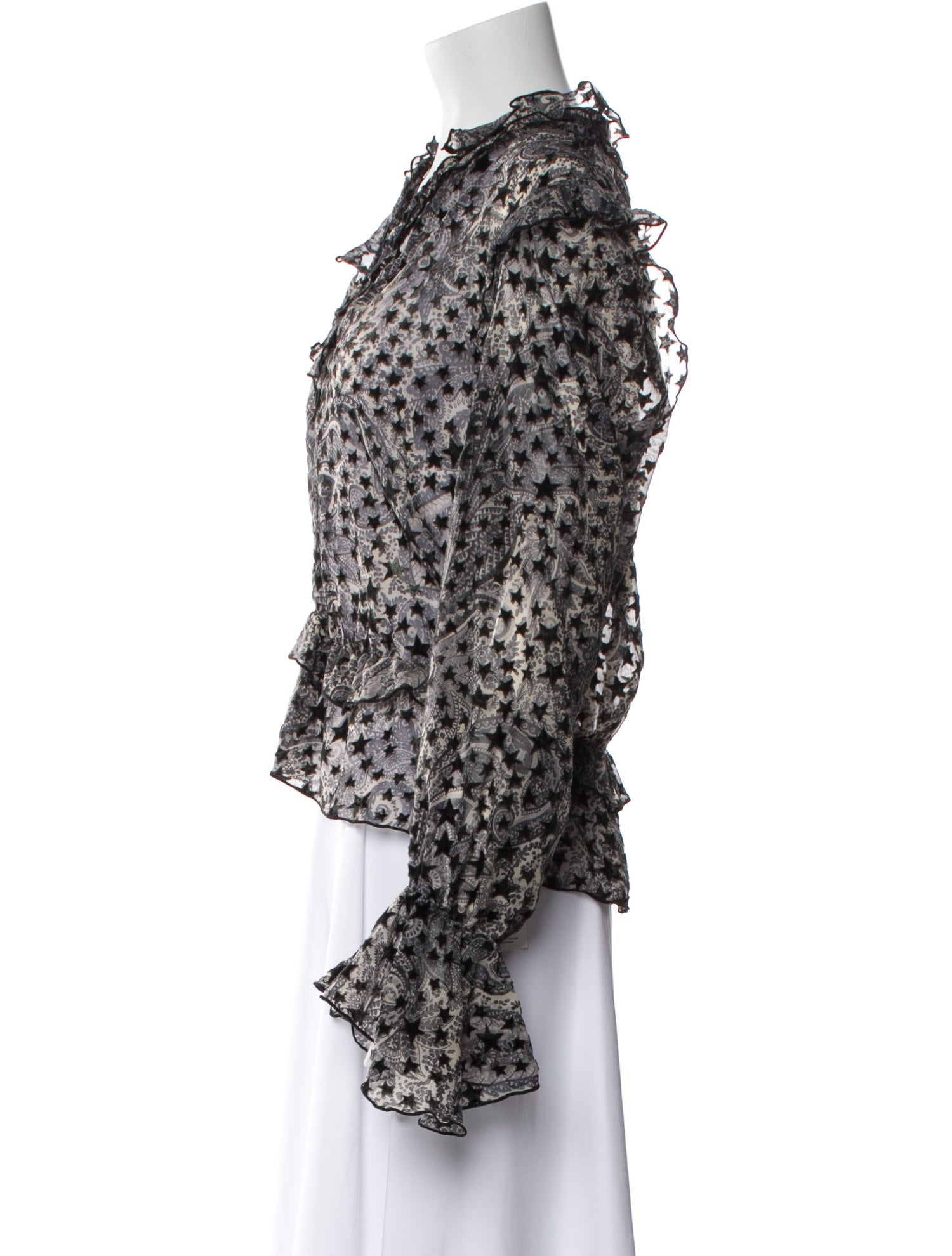 Zadig & Voltaire Floral Print V-Neck Blouse