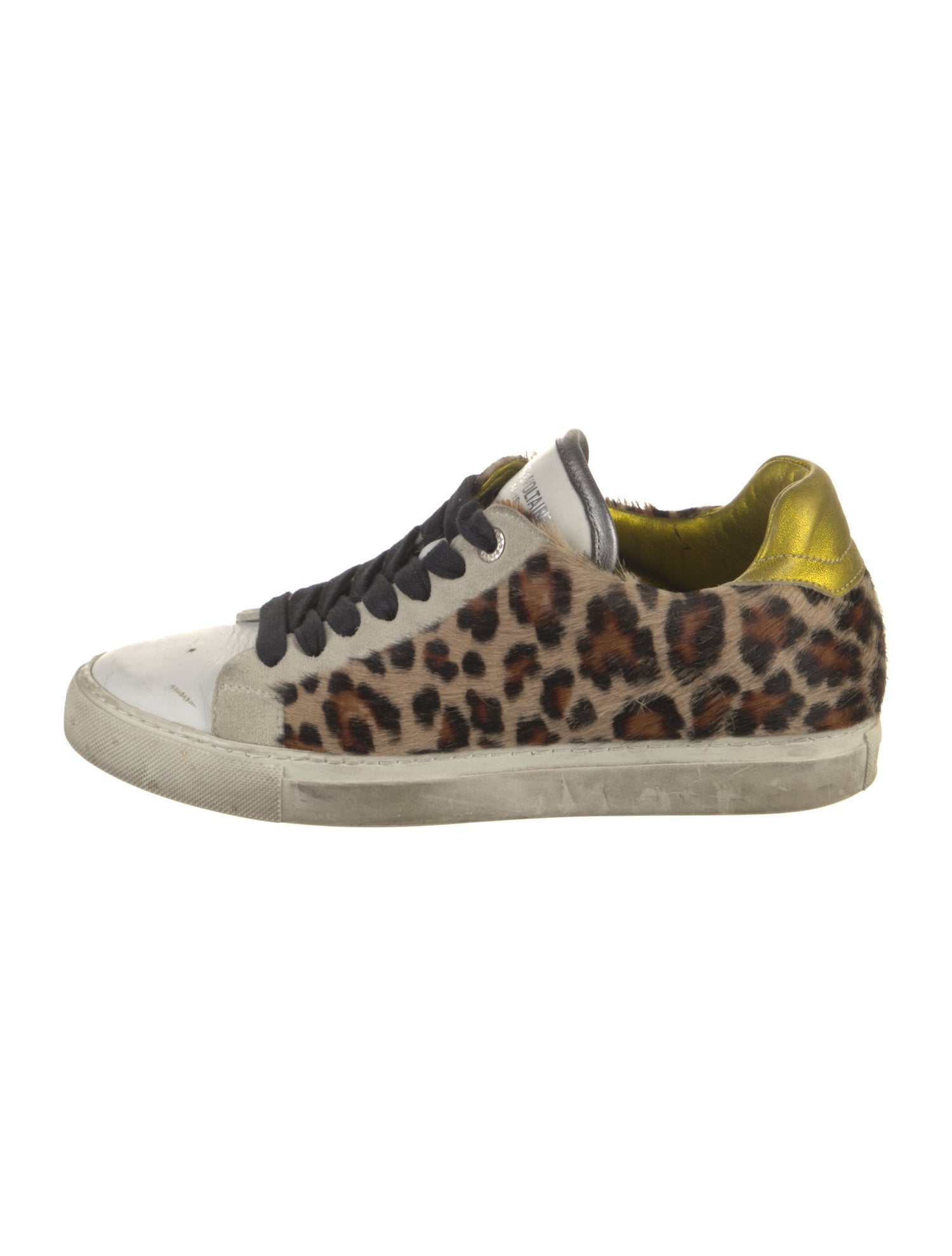 Zadig & Voltaire Ponyhair Animal Print Sneakers