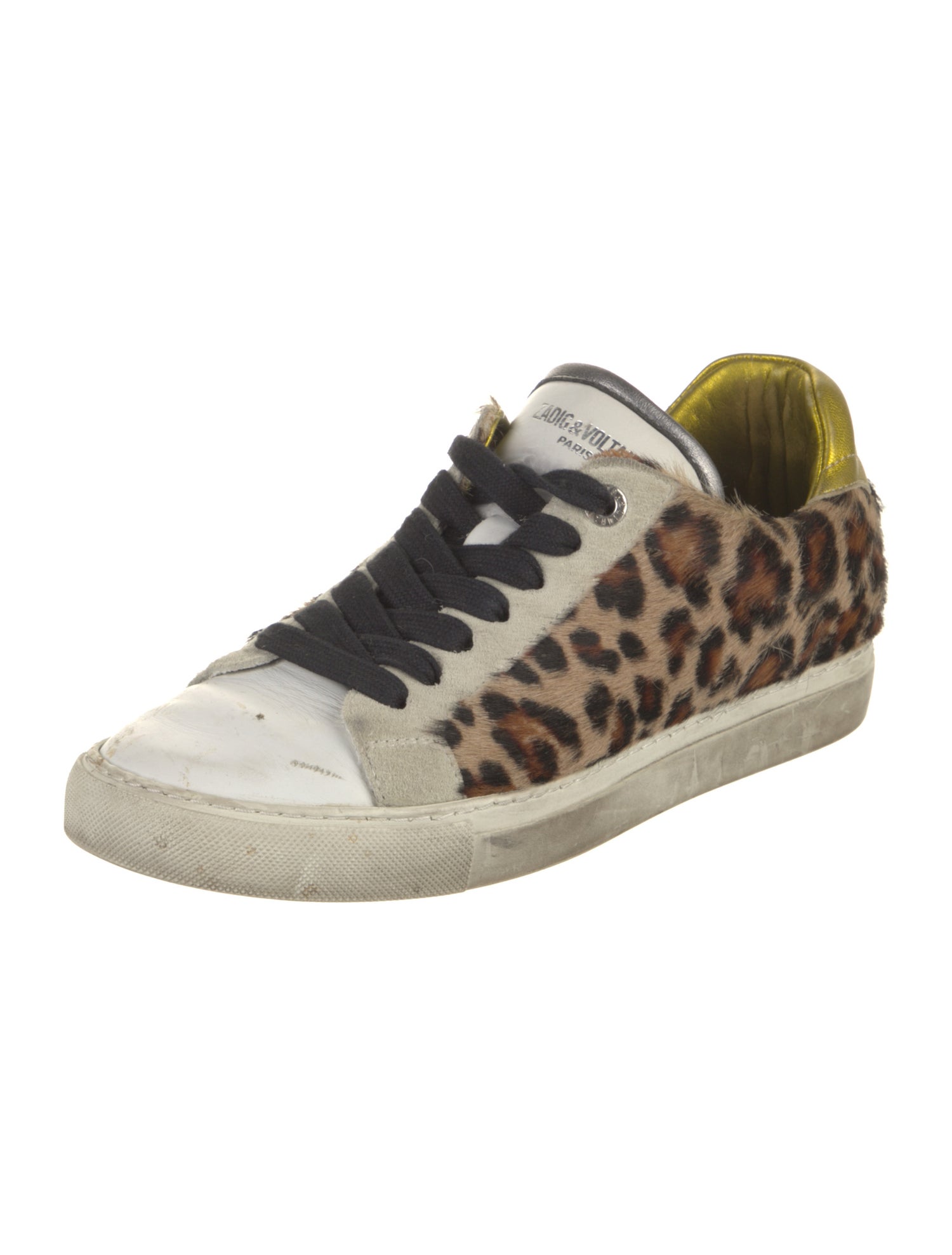 Zadig & Voltaire Ponyhair Animal Print Sneakers