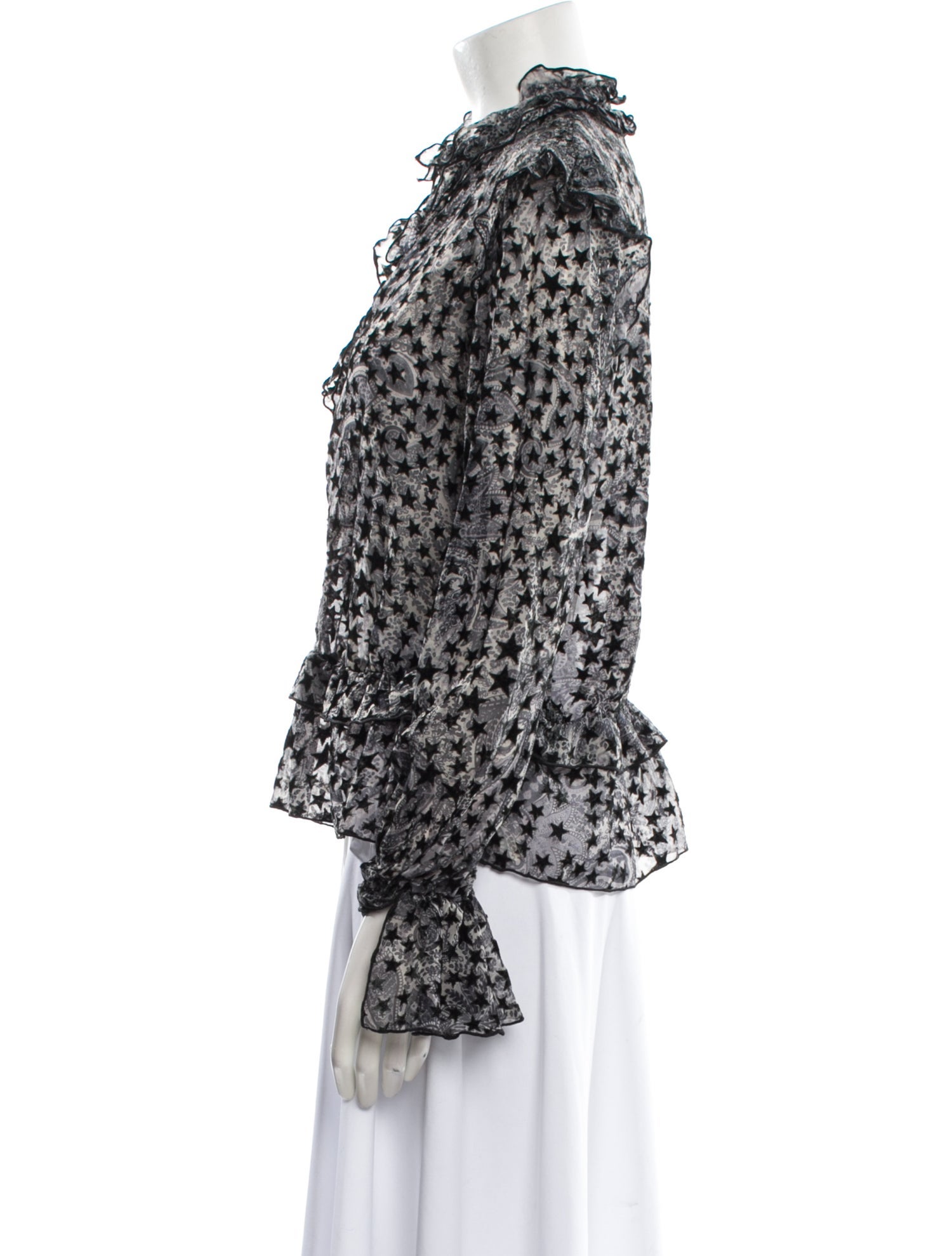 Zadig & Voltaire Floral Print V-Neck Blouse