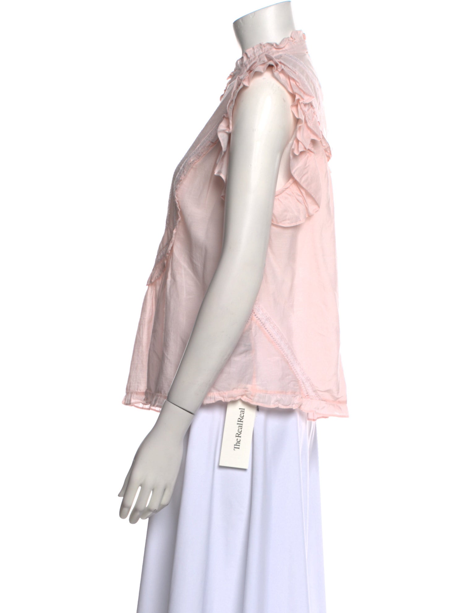 Zadig & Voltaire Mock Neck Sleeveless Blouse