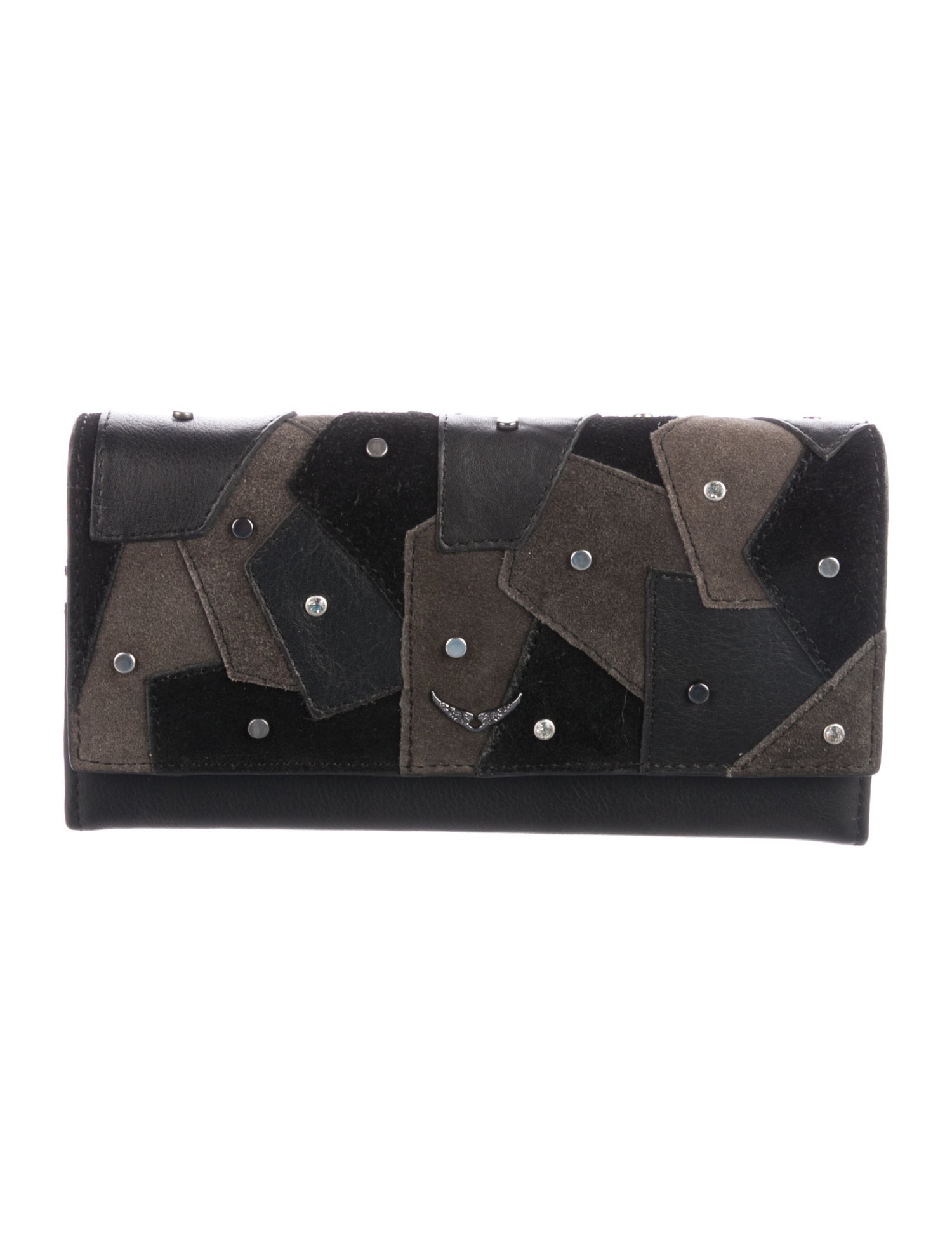 Zadig & Voltaire Suede Printed Continental Wallet