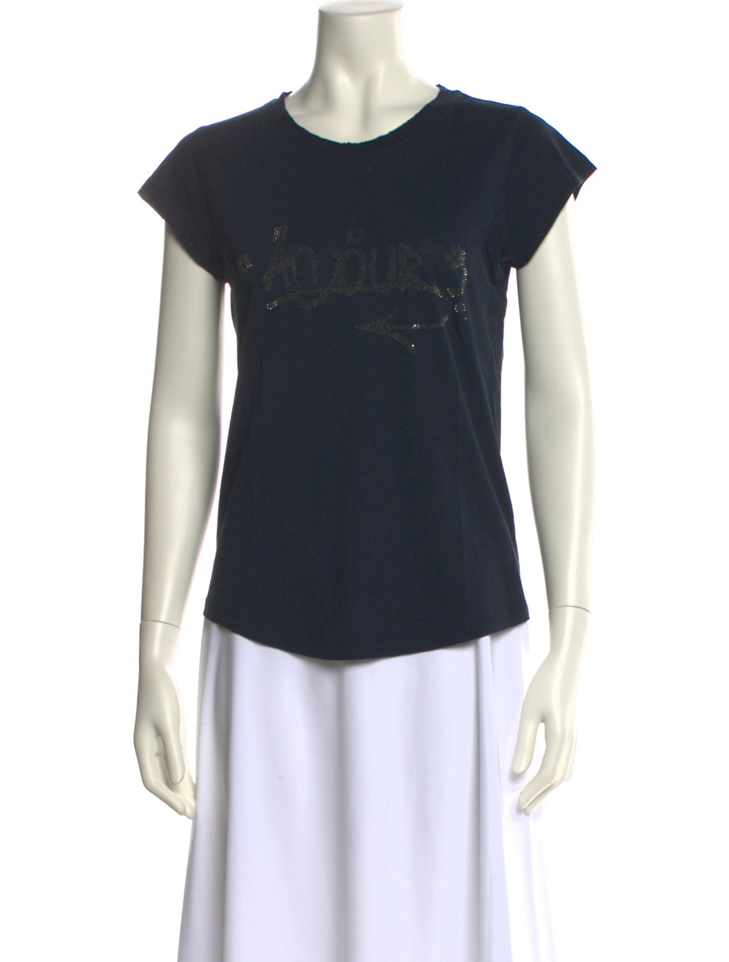 Zadig & Voltaire Crew Neck Short Sleeve T-Shirt - Blue Tops