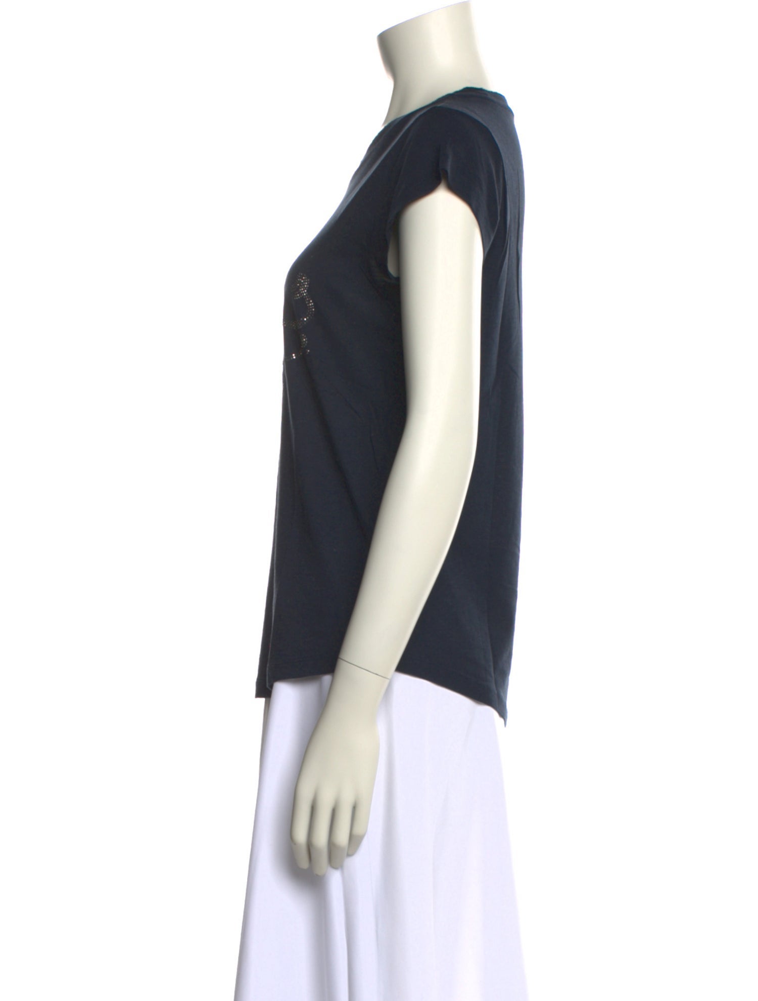 Zadig & Voltaire Crew Neck Short Sleeve T-Shirt - Blue Tops