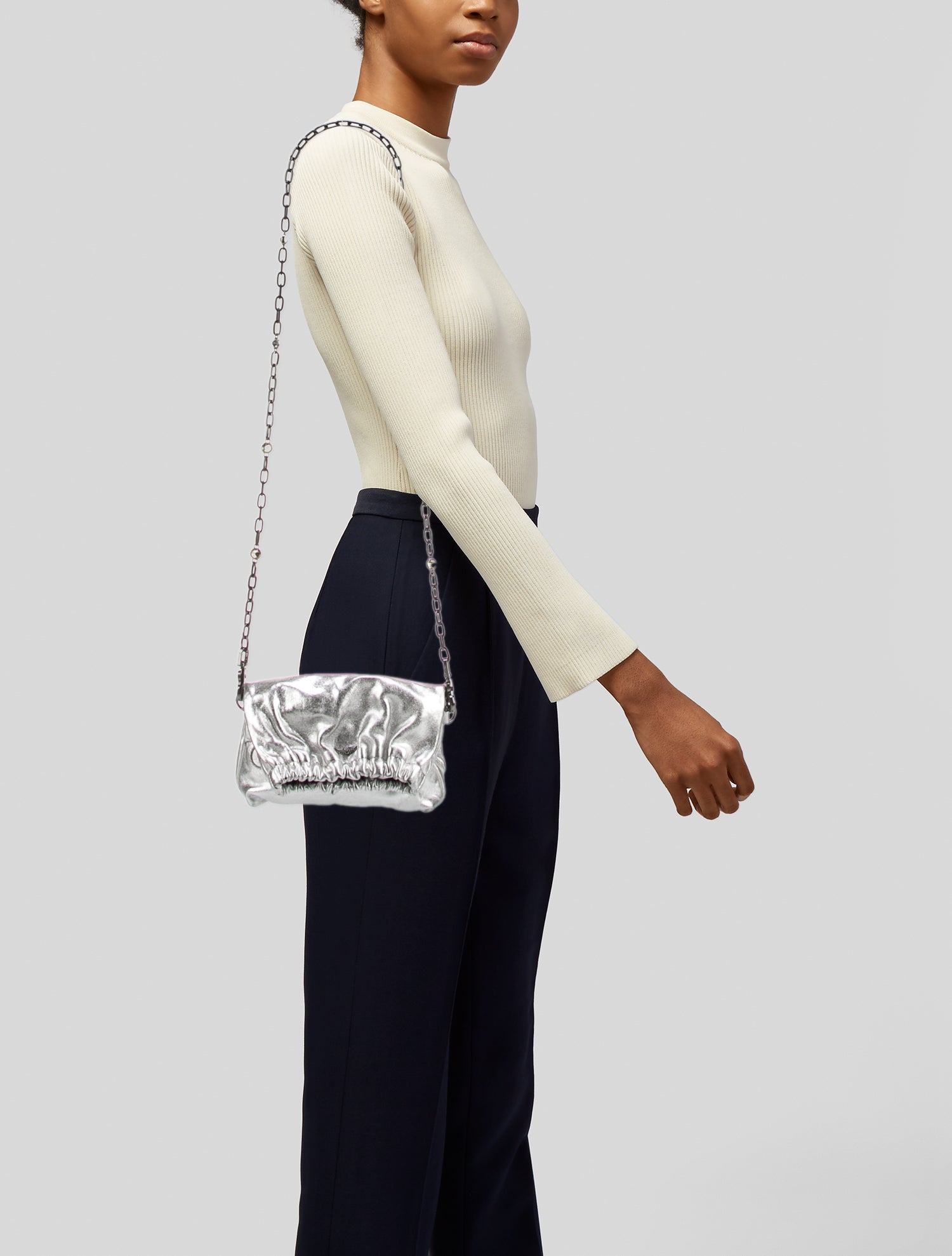 Zadig & Voltaire Leather Clutch - Metallic Crossbody Bags Zadig & Voltaire Leather Clutch - Metallic Crossbody Bags