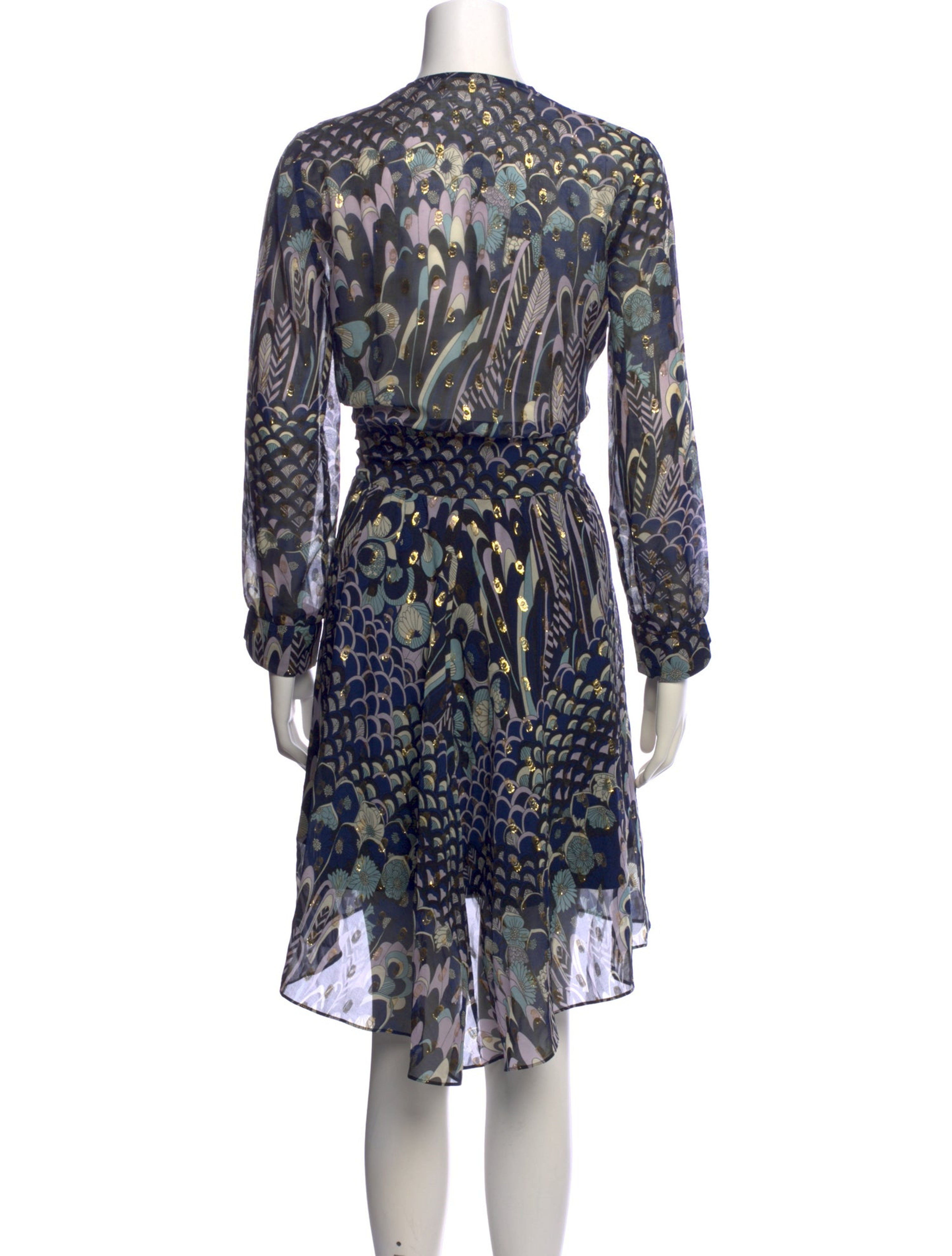 Silk Knee-Length Dress