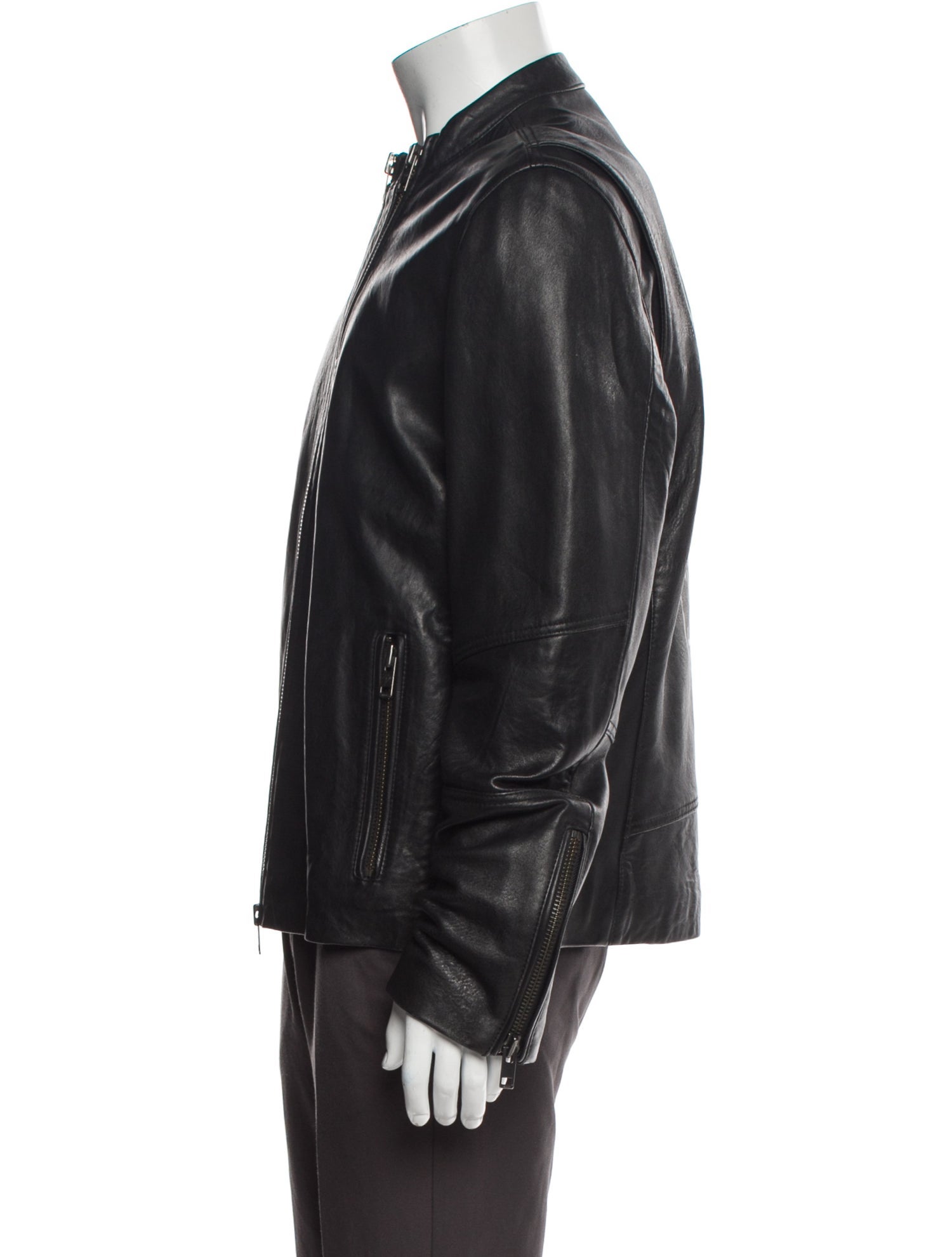Zadig & Voltaire Lamb Leather Moto Jacket