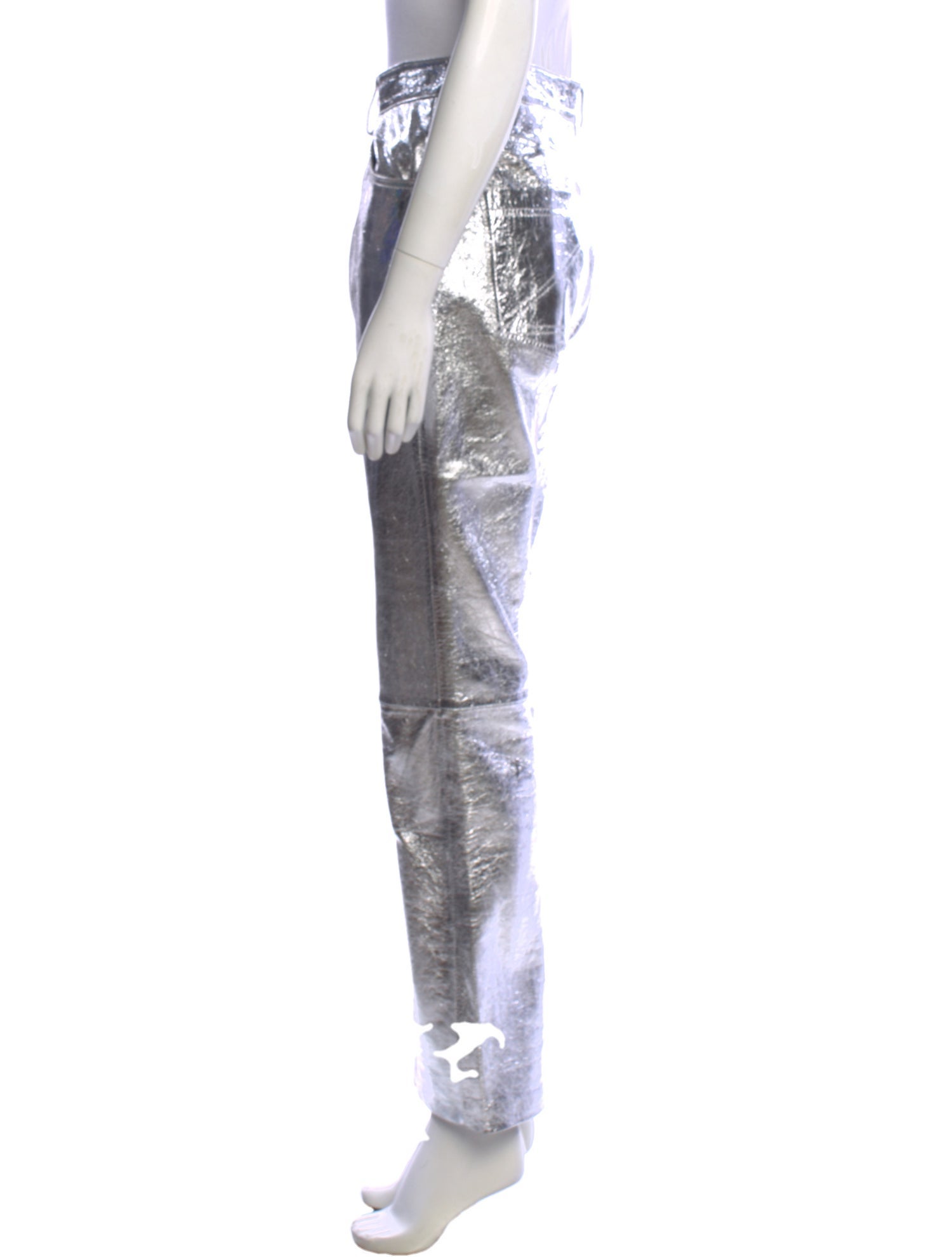 Zadig & Voltaire Goat Leather Wide Leg Pants