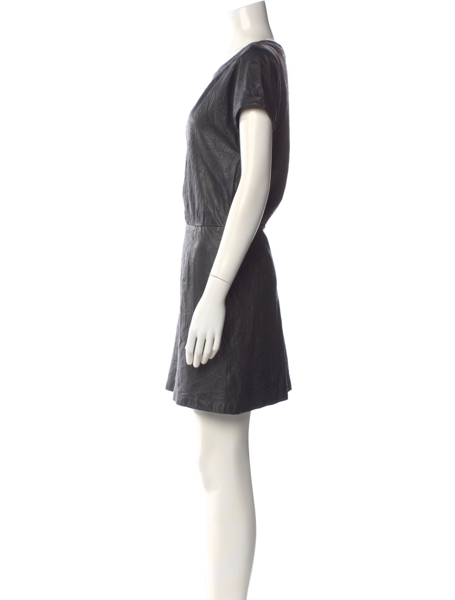 zadig and voltaire leather dress Rixe Creased Leather Dress