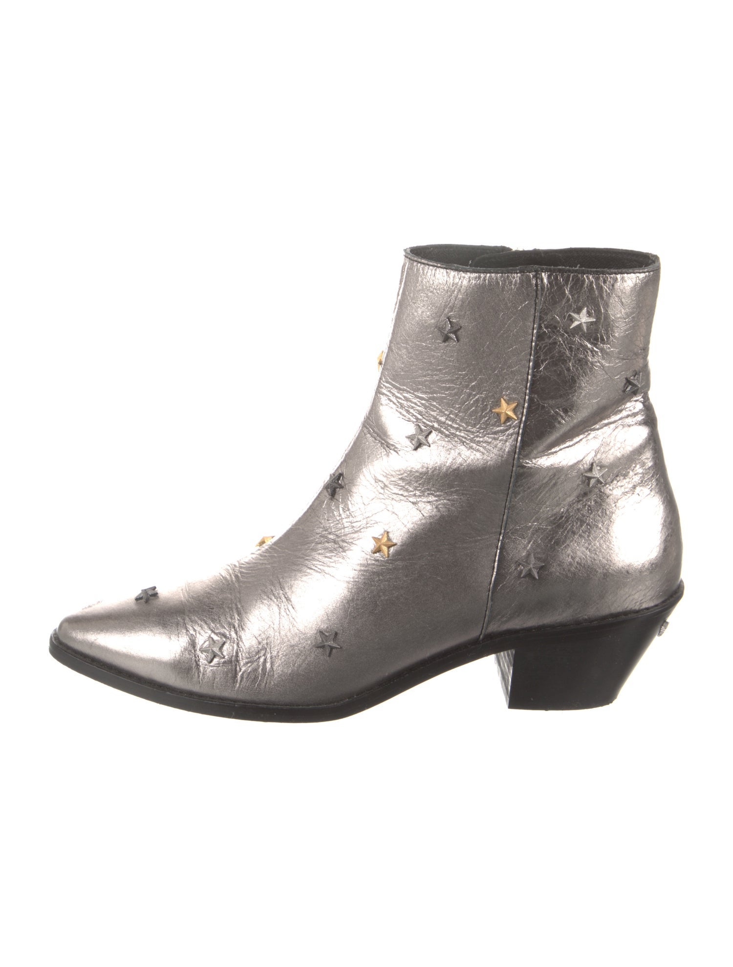 Zadig & Voltaire Leather Studded Accents Boots