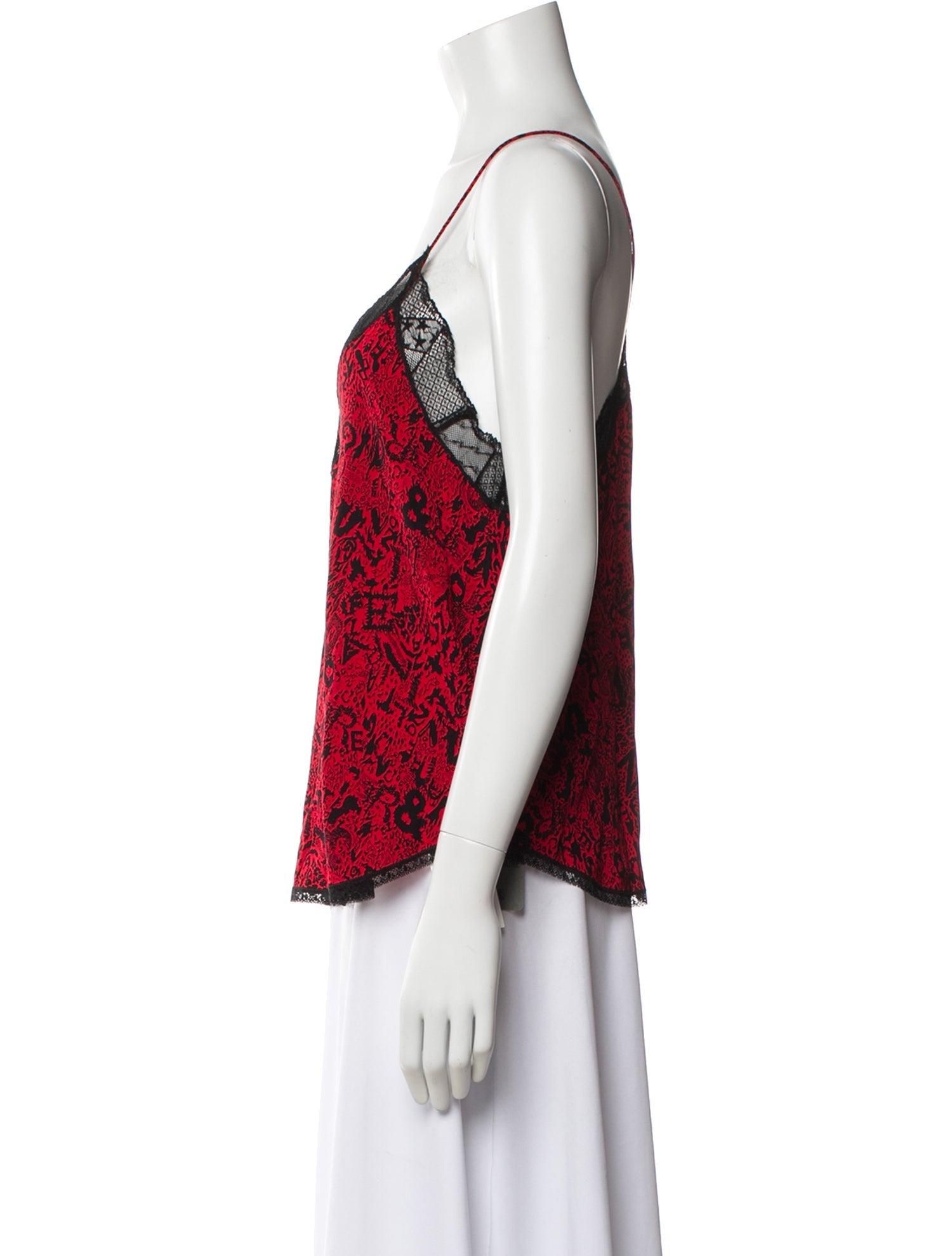 Zadig & Voltaire Graphic Print V-Neck Top w/ Tags