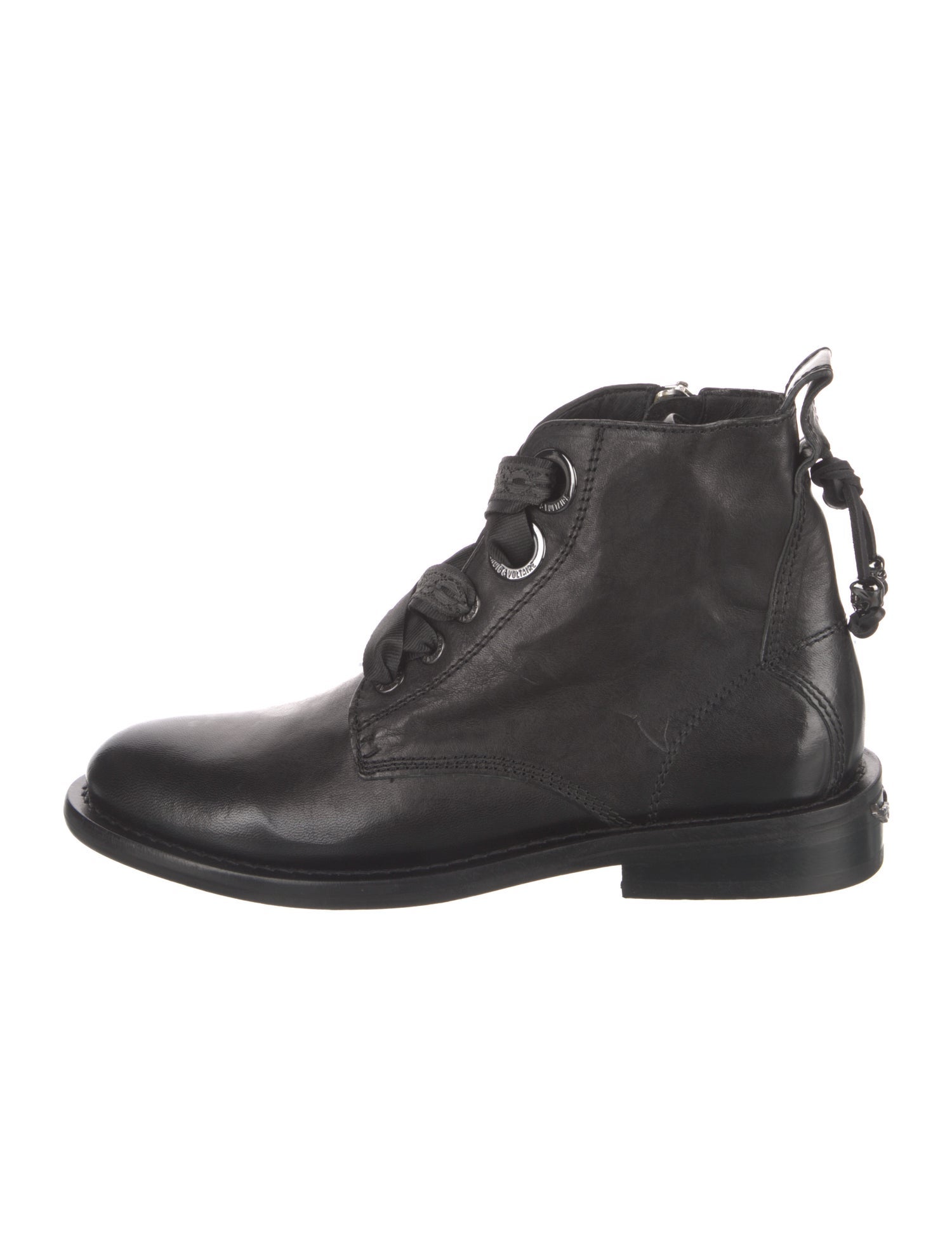 Zadig & Voltaire Leather Combat Boots